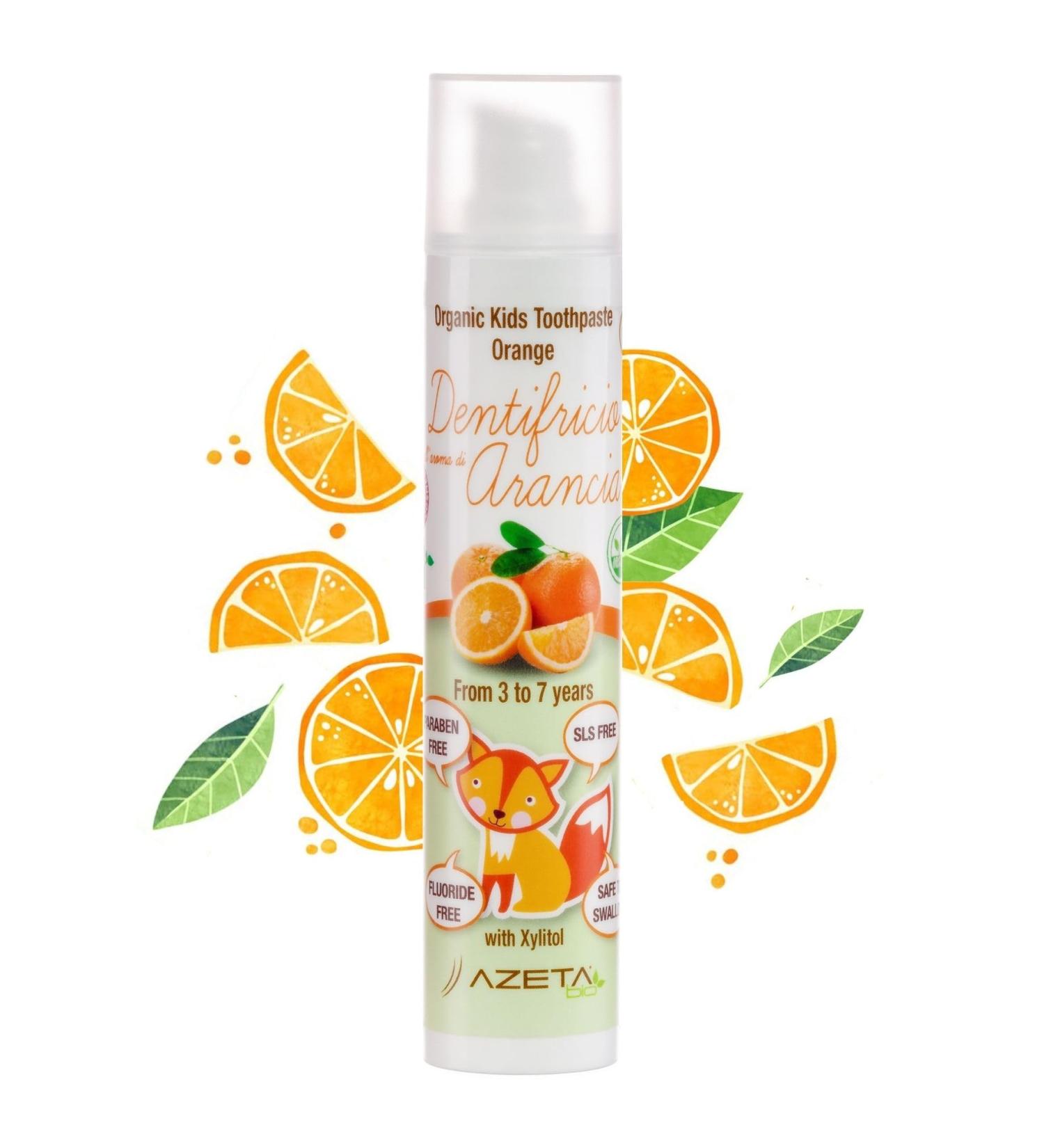 AZETA organic Baby Toothpaste 3-7 Years 50 ml Orange - Buy Online on GoSupps.com