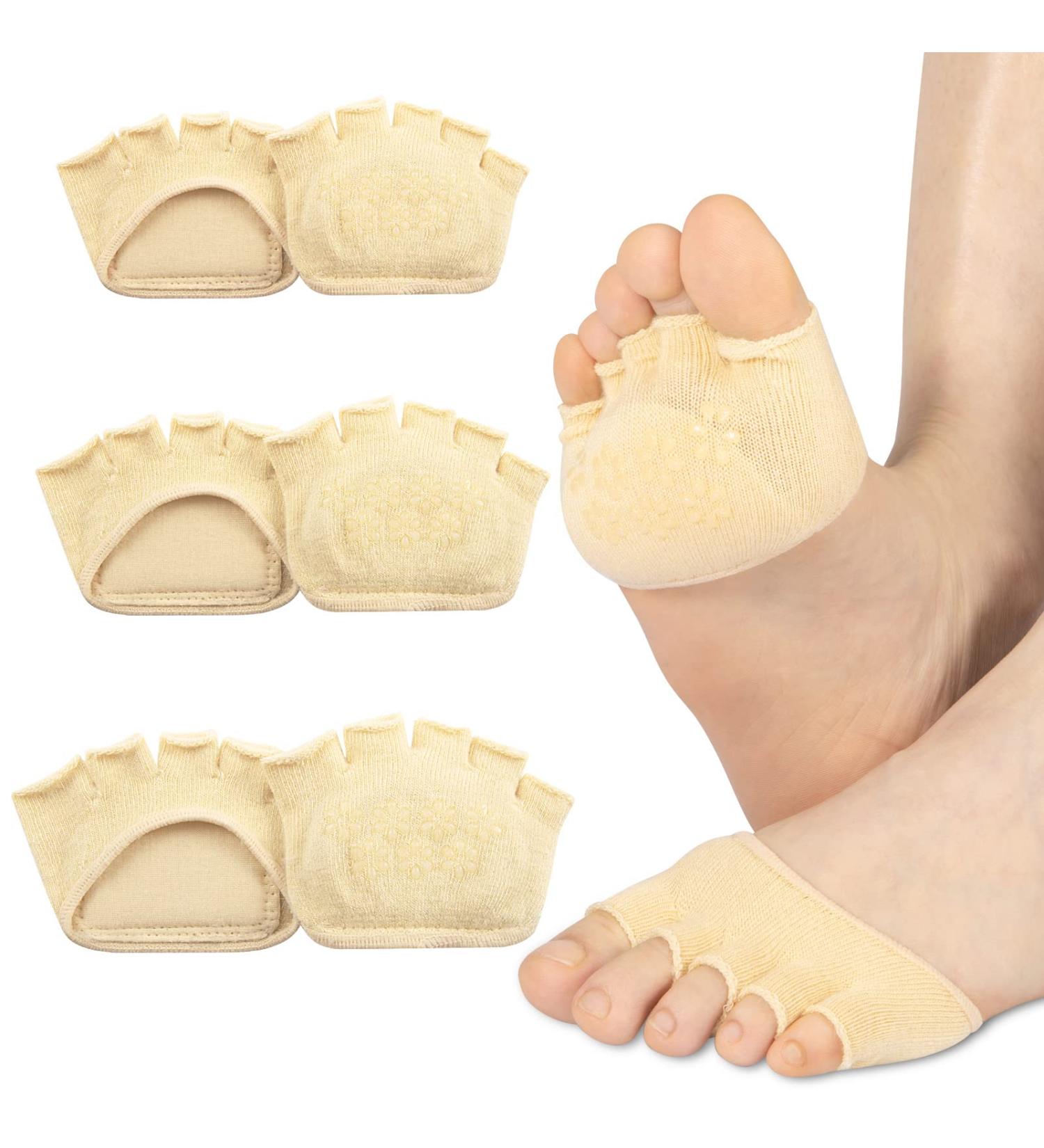 Metatarsal Pads for Foot Pain Relief | Soft Fabric Cushions Toe Separators & Toeless Sleeves | 3 Pairs for Metatarsalgia & Morton's Neuroma - Buy Online on GoSupps.com