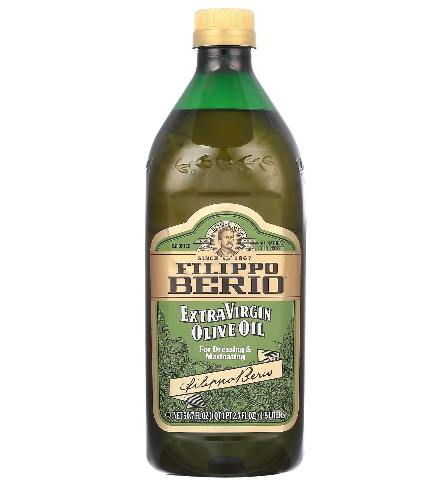 Filippo Berio Extra Virgin Olive Oil 50.7oz rPET Bottle - 100% Pure EVOO for Cooking & Salad Dressing - Buy Online on GoSupps.com