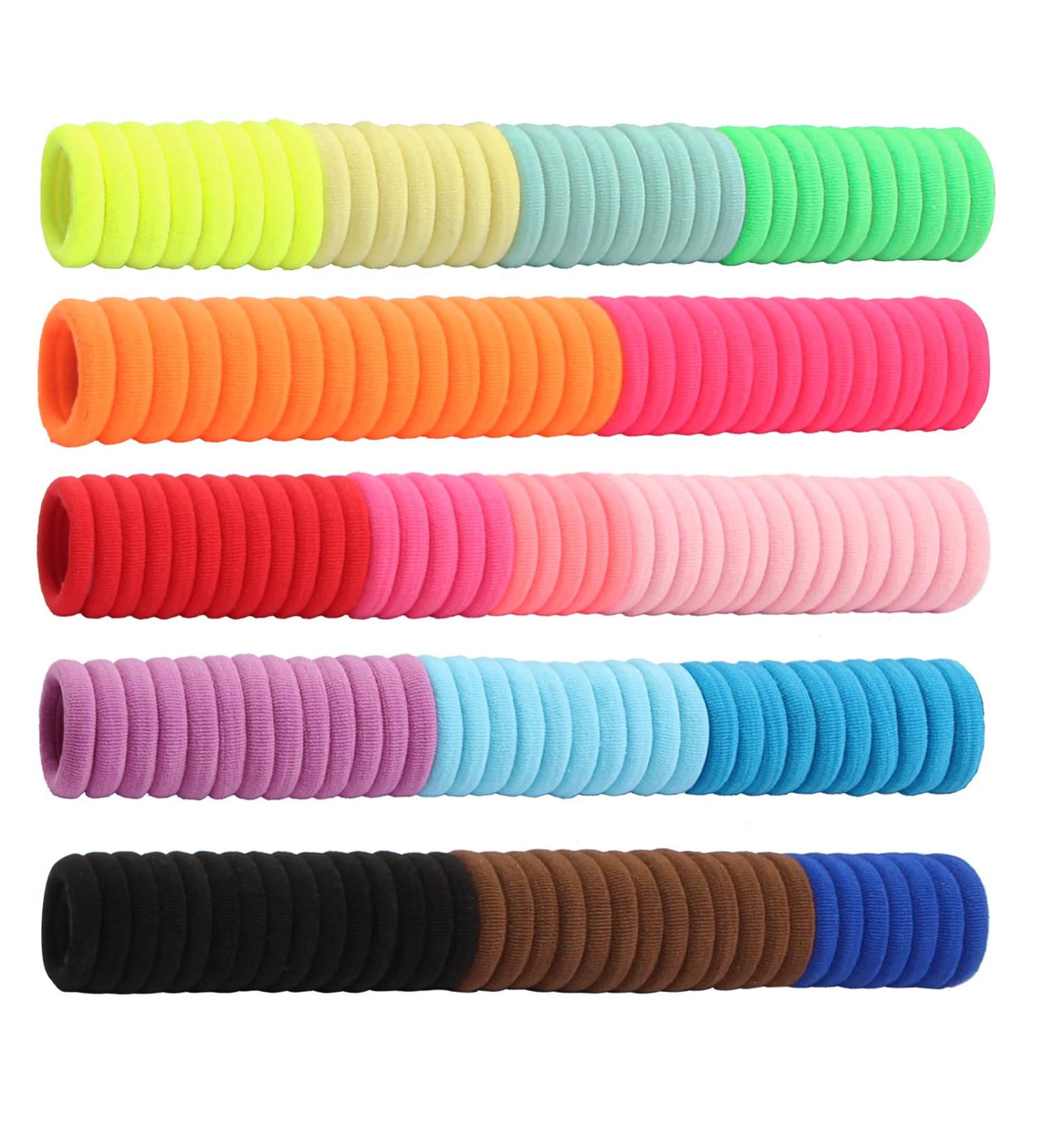SYGY 200PCS Baby Hair Ties - Cotton Toddler Hair Bands for Girls - Elastic Cute Accessories - Multicolor Ponytail Holder for Kids - Buy Online on GoSupps.com