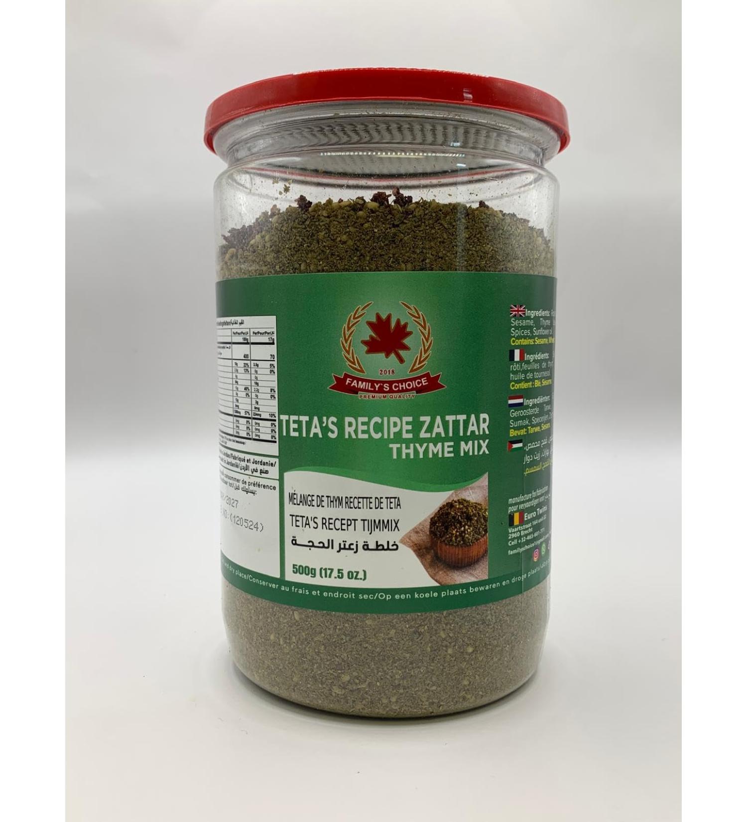 Family's Choice Teta's Recipe Zattar Thyme Mix 500g (17.5 oz) / 1 pack - Buy Online on GoSupps.com