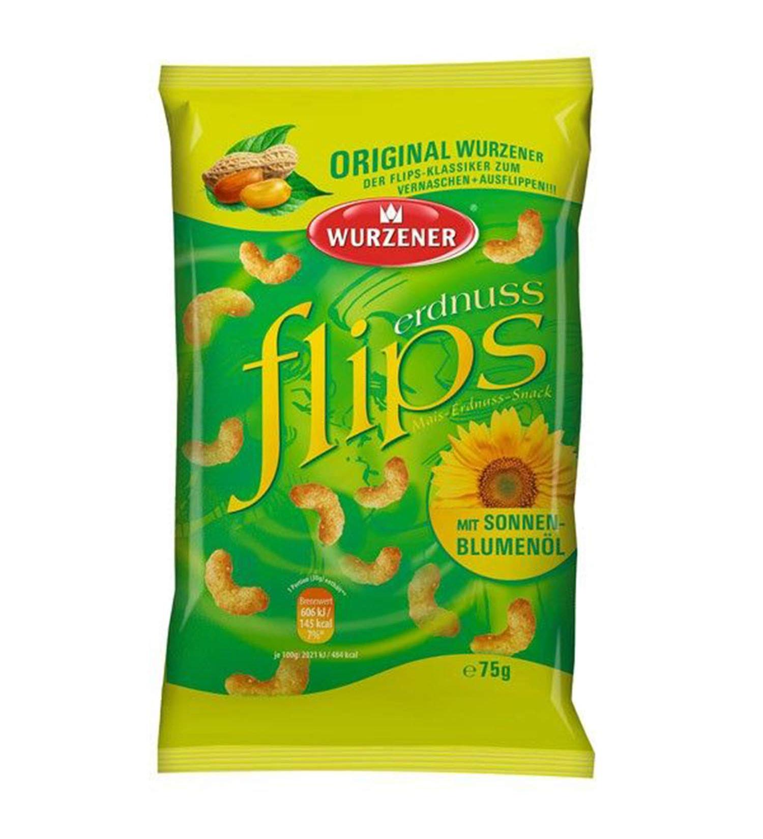 Buy Wurzener Peanut Flips 75g Bag - Delicious Crunchy Snack - International Shipping Available - Buy Online on GoSupps.com