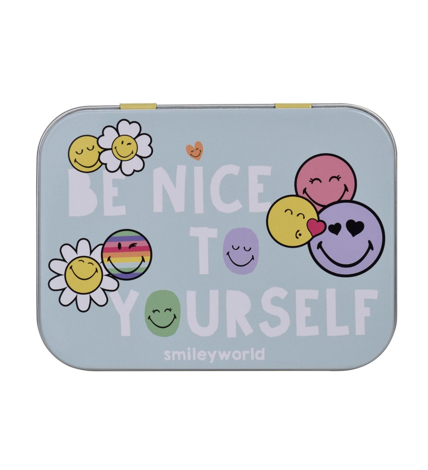 Smiley Children's Plaster Set - 4 Pieces in Stylish Metal Box | Perfect for Kids' Backpacks & Handbags - Buy Online on GoSupps.com