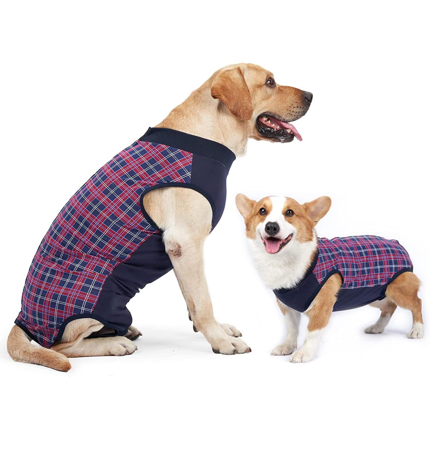 Shop Lianzimau XL Dog Recovery Suit - Post-Surgery Protective Shirt for Male Dogs | Navy Blue 1 Pack - Buy Online on GoSupps.com