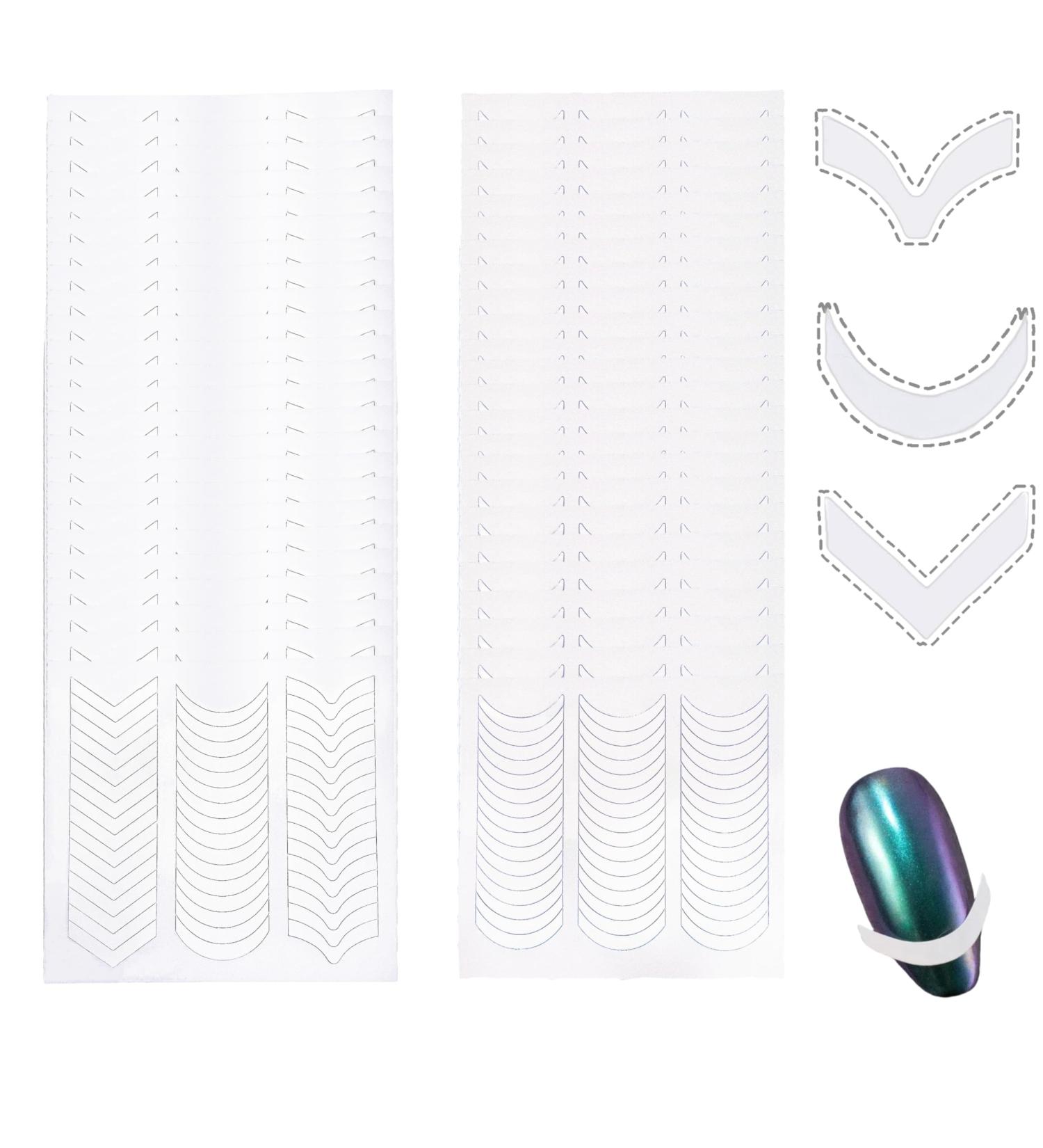 French Manicure Stickers Nail Art Stickers French Nail Design Nail Decals Manicure Accessories Nail Art Decoration Adhesive Nail Stickers DIY Nail Art 4608 pieces in a 4-pack(Regular) - Buy Online on GoSupps.com