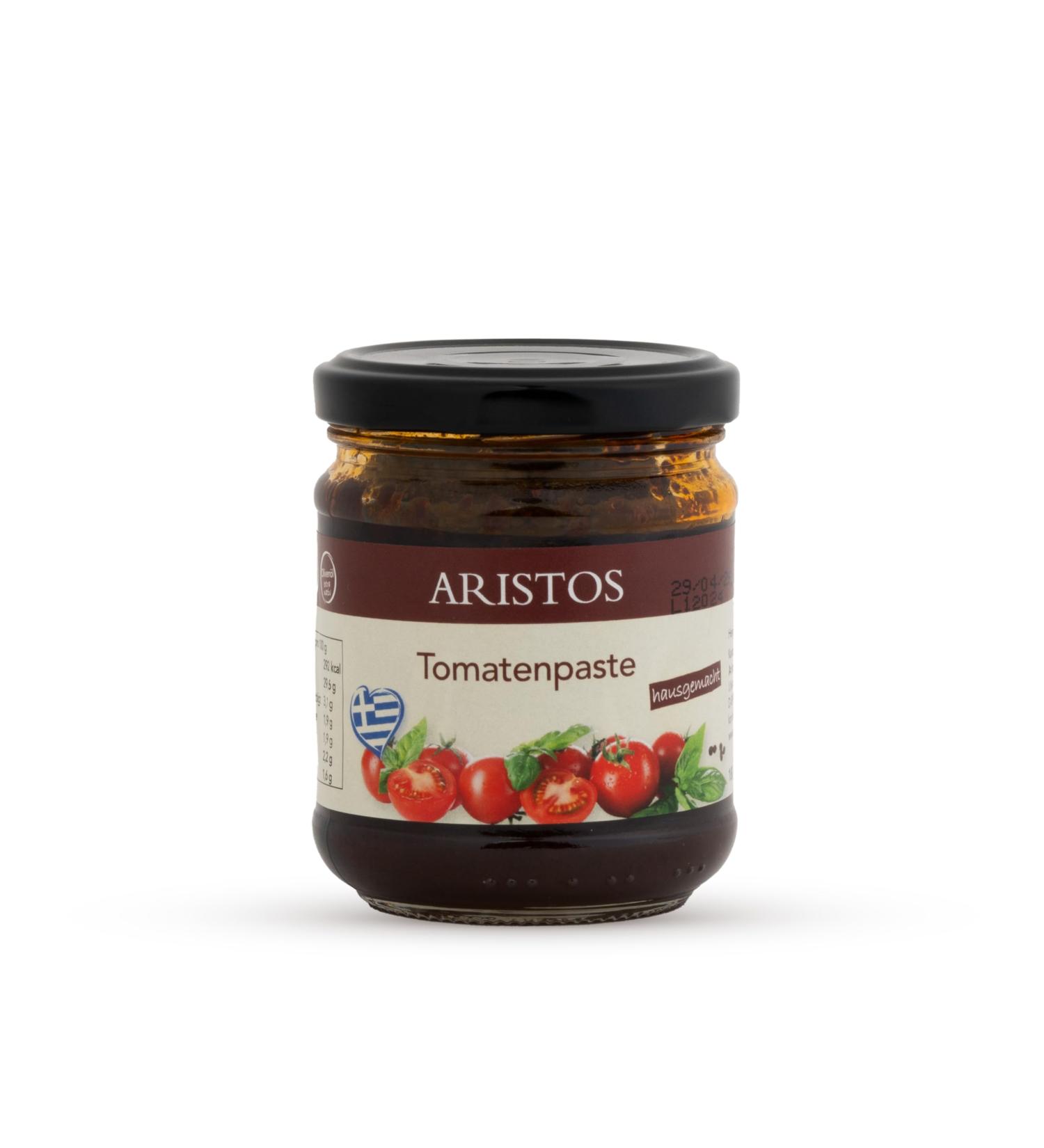 ARISTOS Vegetable paste made with sun-dried tomatoes in a 180g jar - Greek tomatoes - Aritos - Buy Online on GoSupps.com