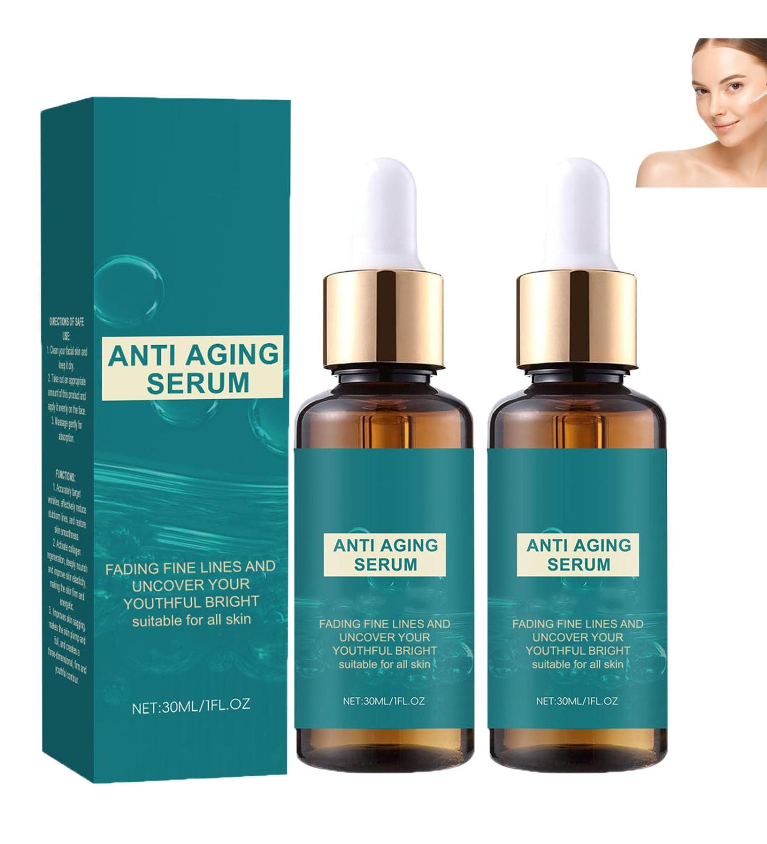  homomdy Anti-Aging Moisturizing Face Serum for Women: Deeply moisturizes reduces fine lines and wrinkles reduces dull complexion fades dark spots and brightens complexion. (2pcs) - Buy Online on GoSupps.com