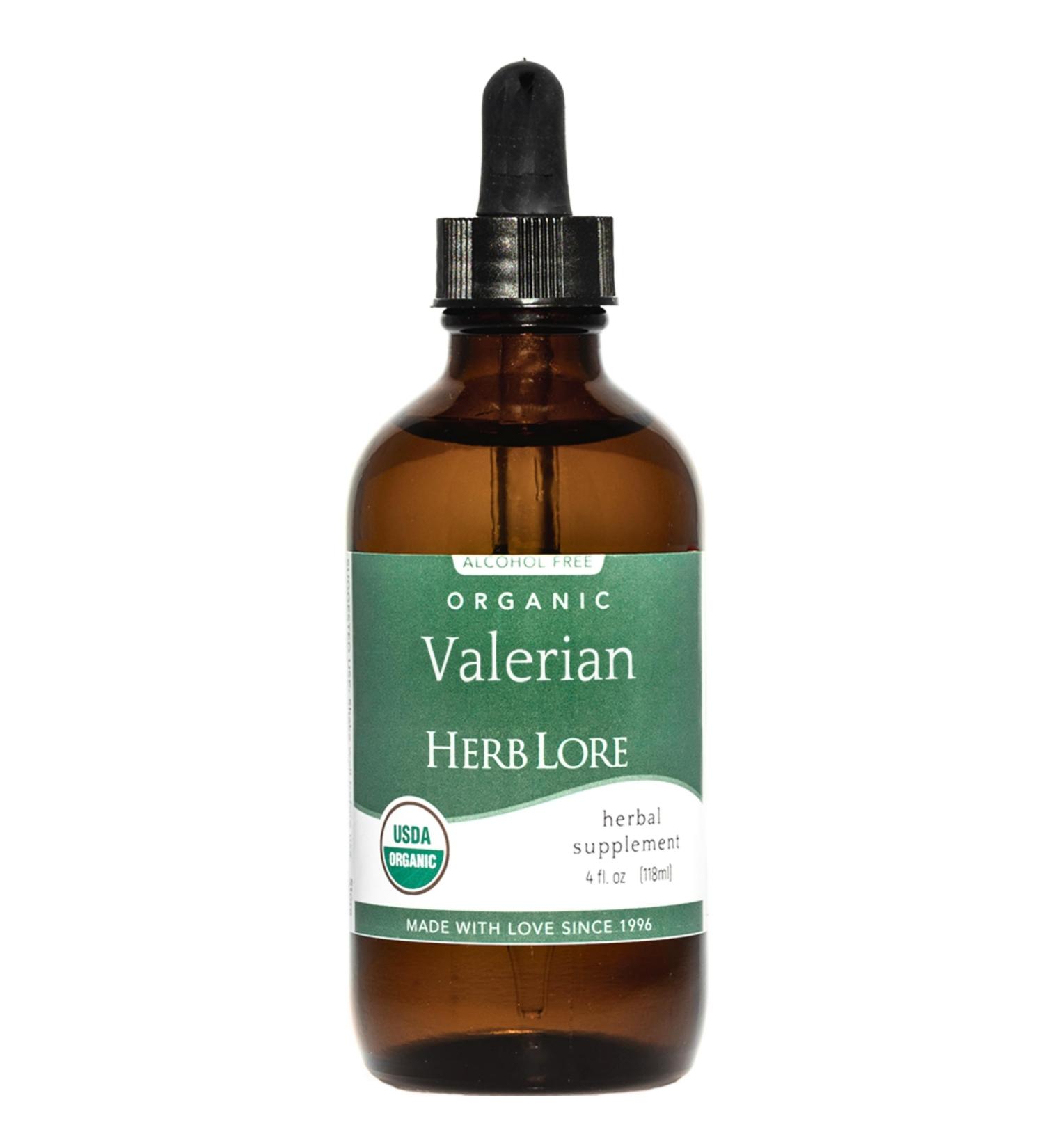 Herb Lore Organic Valerian Root Tincture - Liquid Extract Drops - Sleep Aid for Kids & Adults - Alcohol Free - 4 Fl Oz 4 Fl Oz (Pack of 1) - Buy Online on GoSupps.com