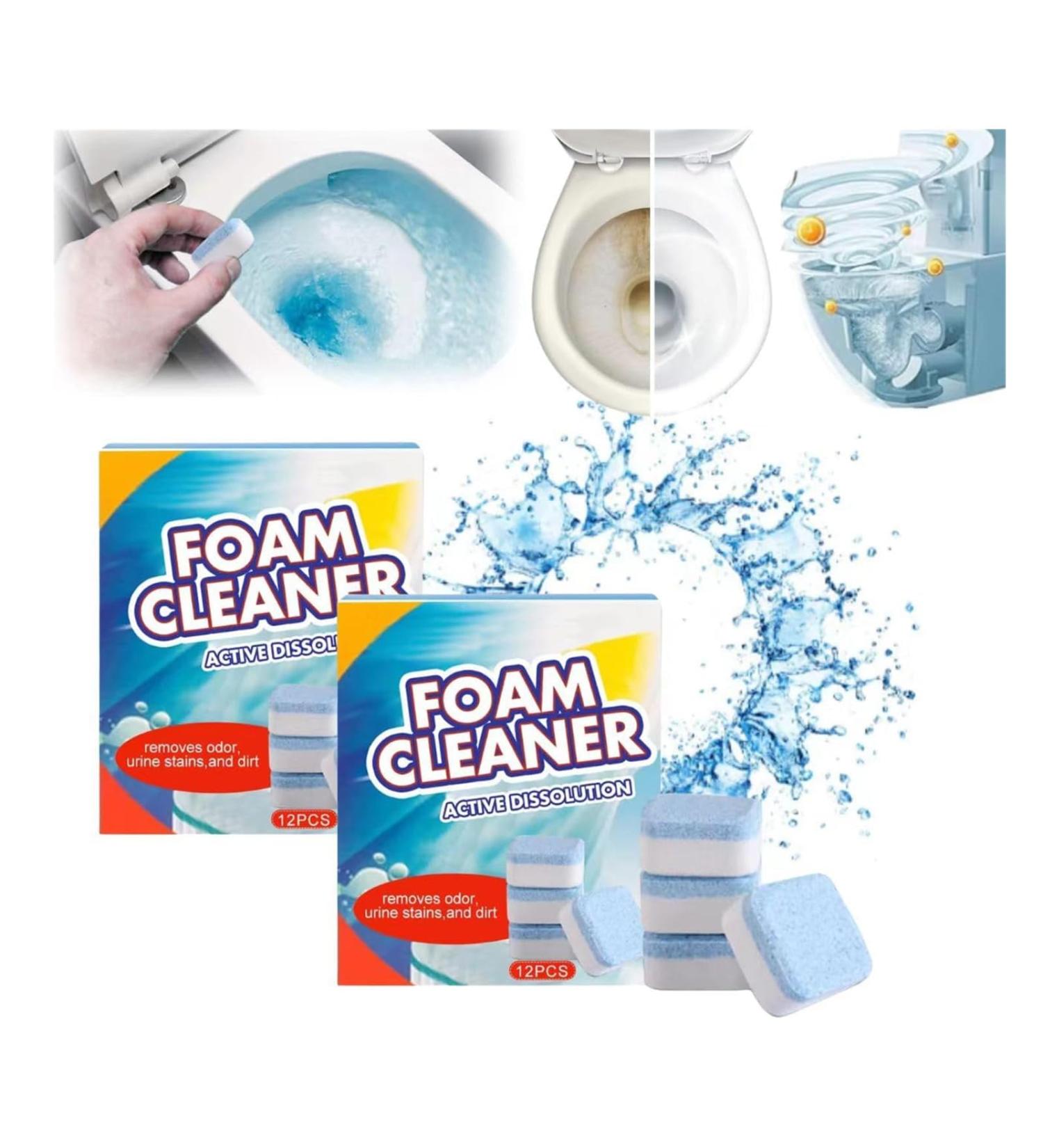 Automatic Powerful Foam Cleaner Foam Cleaner for Toilet Automatic Toilet Cleaner Toilet Bowl Cleaners Household Toilet Cleaner Toilet Cleaning Tablets for Automatic Stain Removal (2Box/24pcs) - Buy Online on GoSupps.com