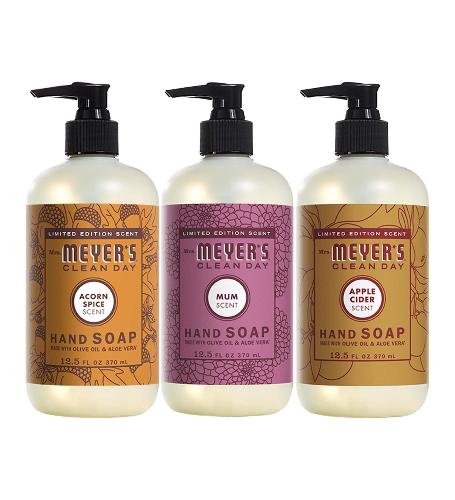 Mrs. MEYER'S CLEAN DAY New Spring Scent Variety Pack (Apple Cider + Acorn Spice + Mum) - Buy Online on GoSupps.com