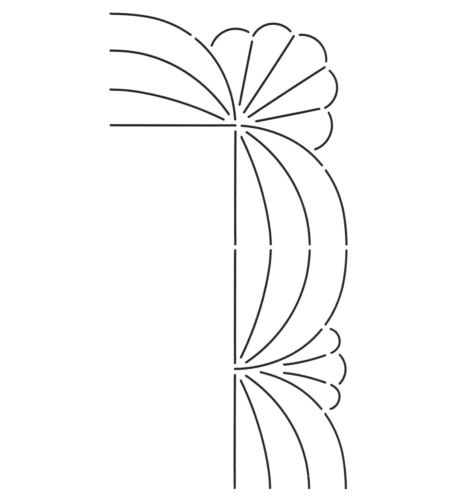 Quilting Creations Corner Design Quilt Stencil  3