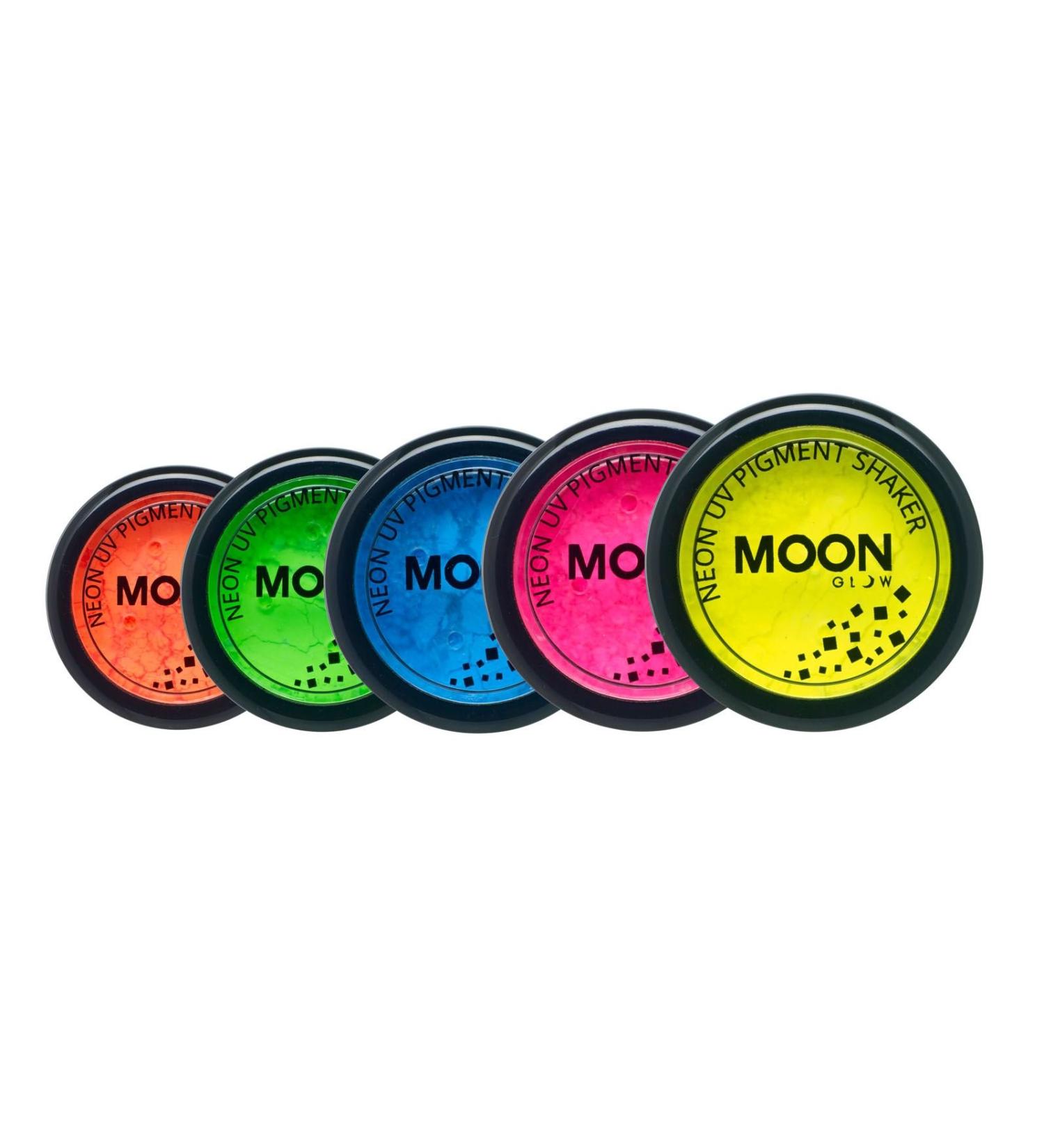 Moon Glow Neon UV Pigment - Orange/Yellow Cosmetic Powder for Eyes & Body | 5 Pieces - Buy Online on GoSupps.com
