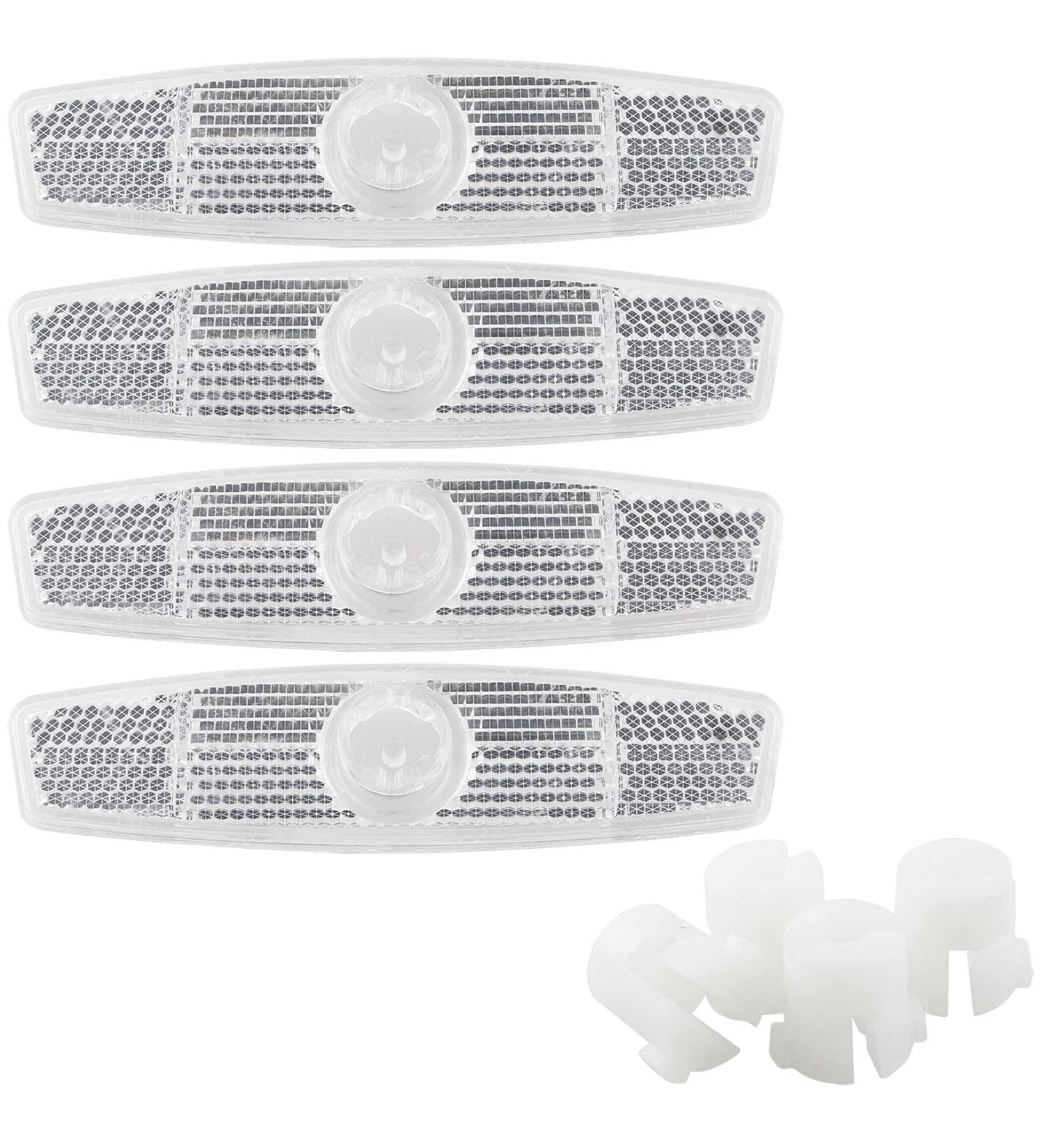 ZYAMY 4pcs Bicycle Wheel Spoke Reflector Set - White | Mountain & Road Bike Safety Warning Decoration - Buy Online on GoSupps.com