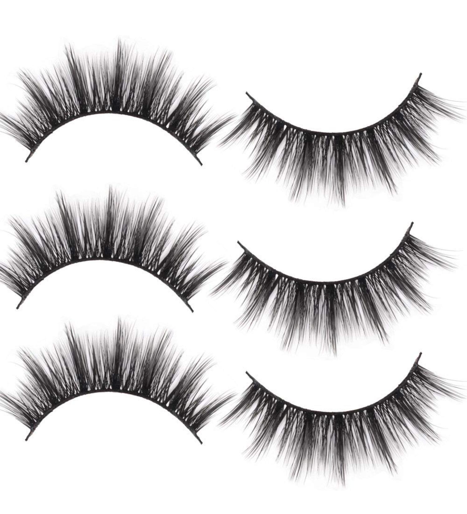 Buy 5 Pairs Cat Eye Faux Mink False Eyelashes - Natural Reusable No Glue Needed | Waterproof Fake Eyelash Extensions for Women - Buy Online on GoSupps.com
