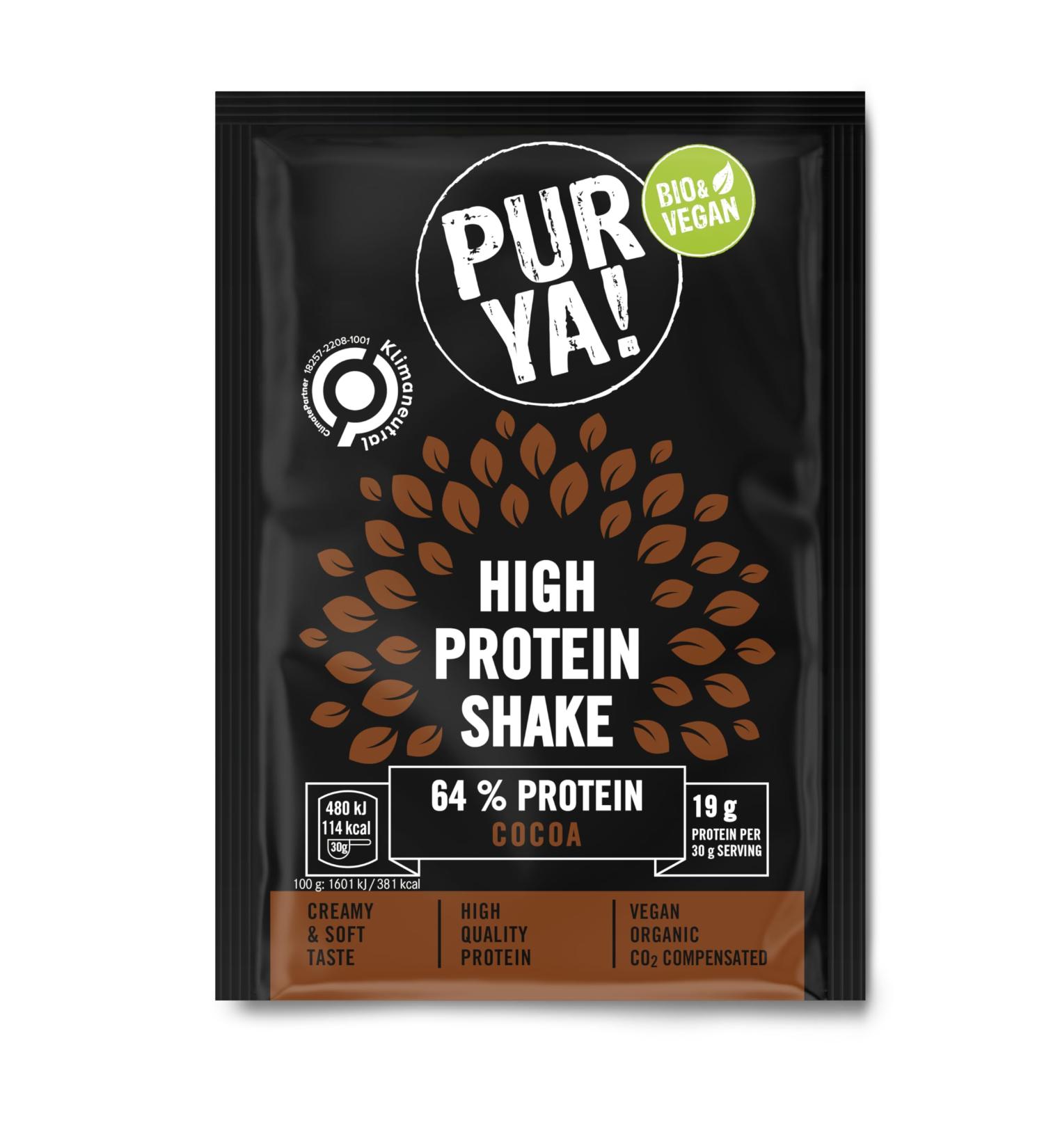 PURYA! High Protein Shake - Cocoa Sachet 30g (12)