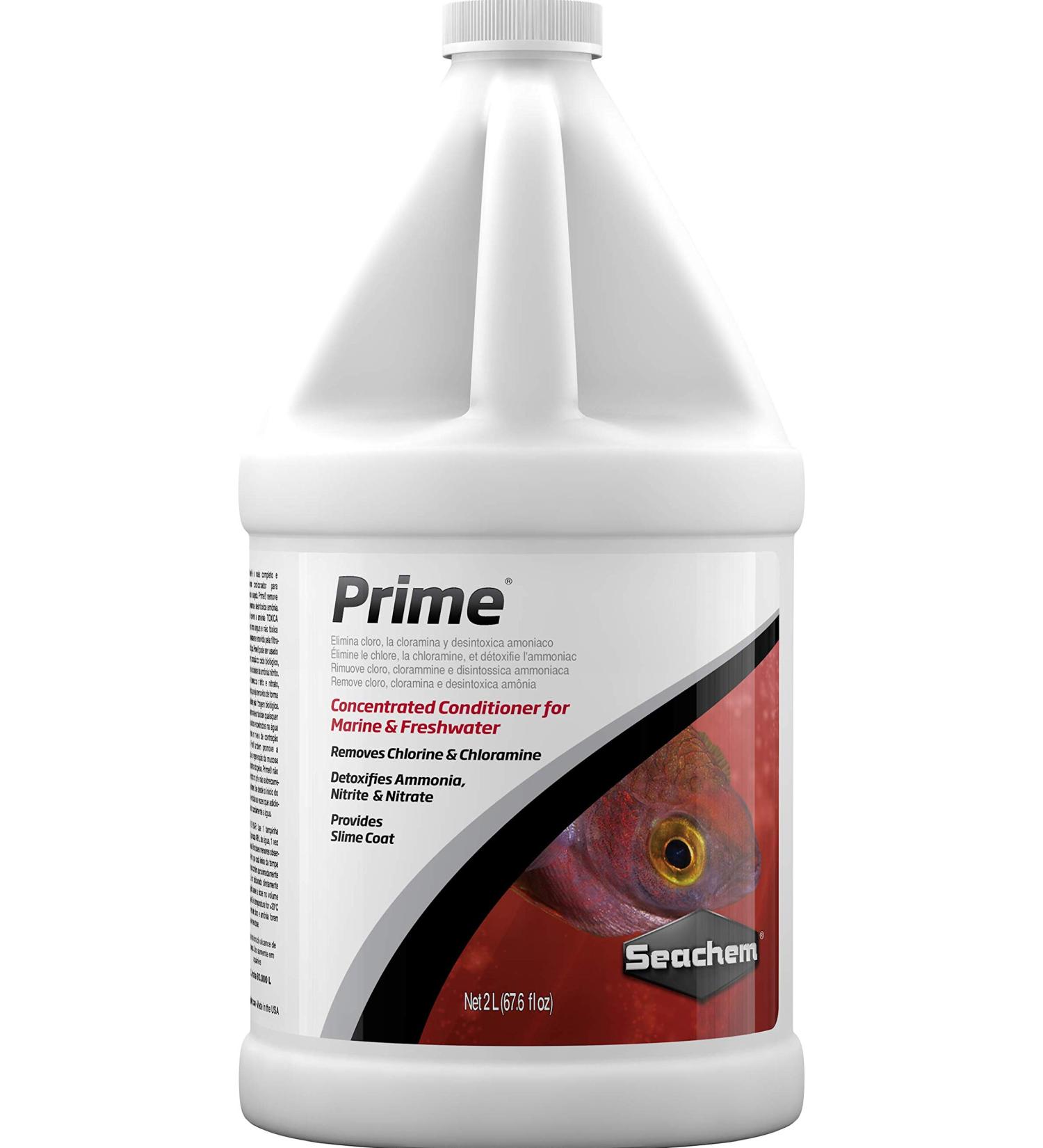 Seachem Prime Fresh & Saltwater Conditioner - Ultimate Detoxifier & Chemical Remover - Buy Online on GoSupps.com