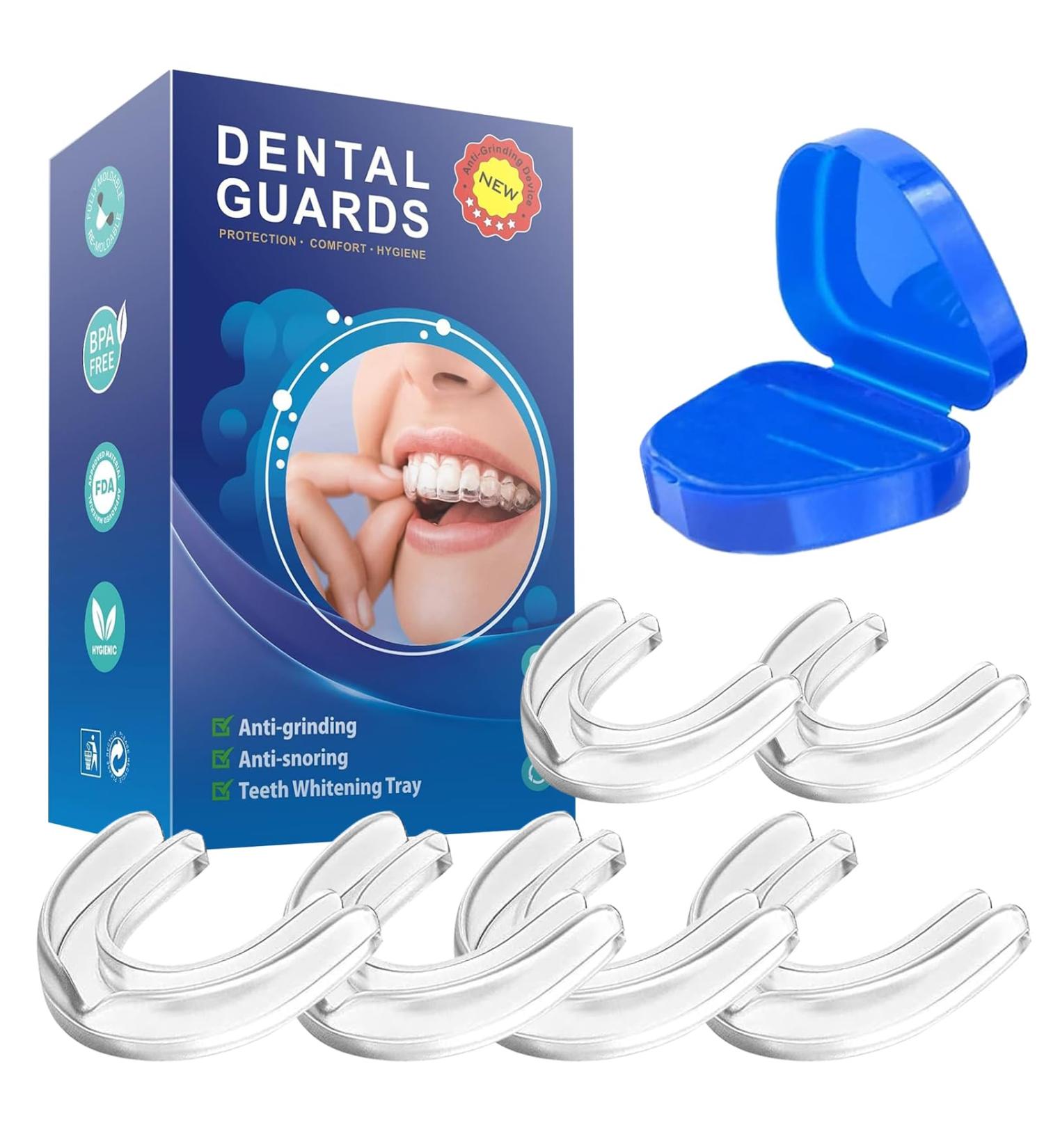 FEXPDL Mouth Guard for Teeth Grinding 6Pack Teeth Grinding Night Guard for Adults Mouth Guard for Sleeping at Night Anti Grinding Teeth 2 Sizes Bruxism Mouth Guard Night White -6 - Buy Online on GoSupps.com