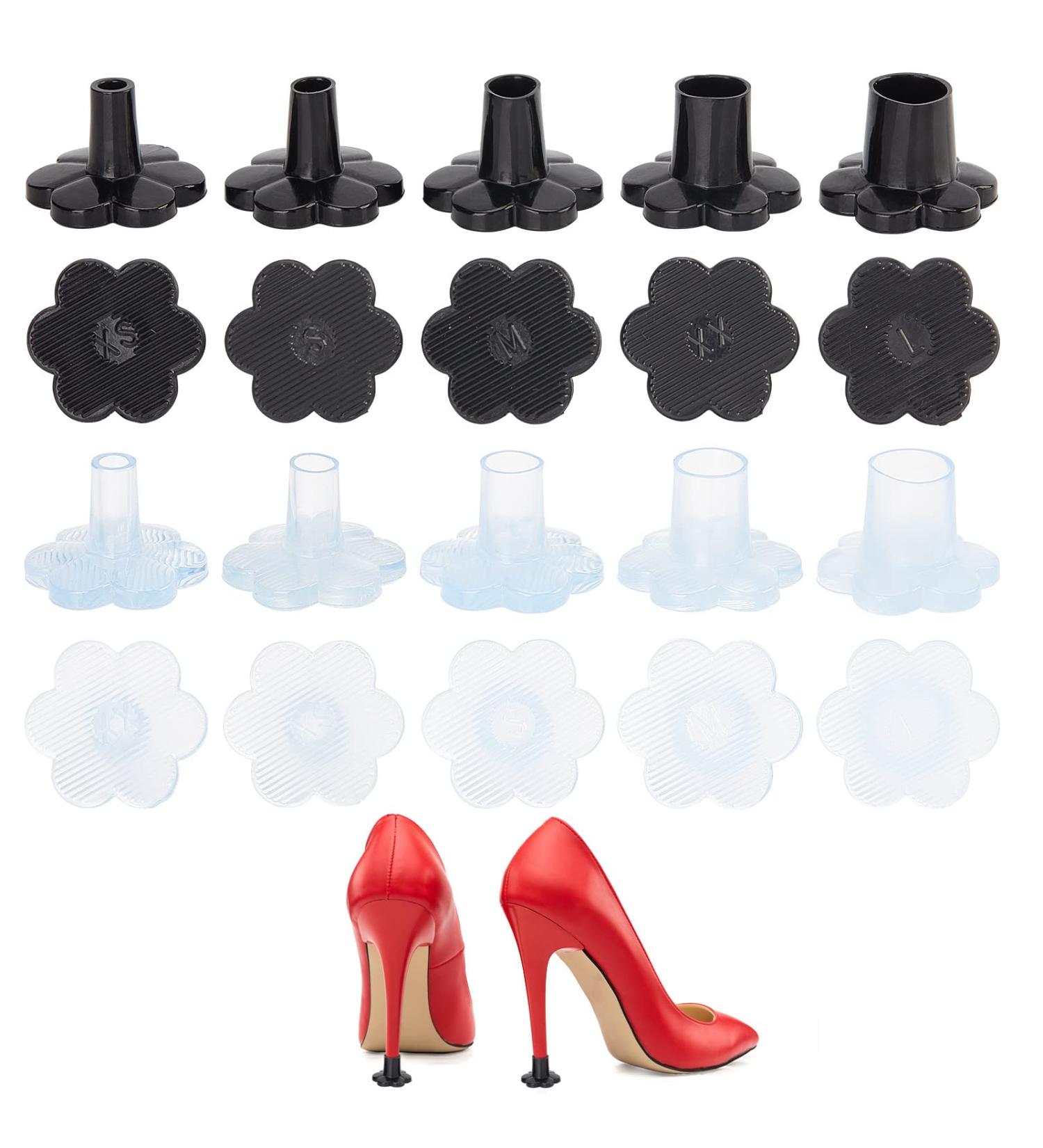 Stallry 10 Pairs High Heel Protectors for Wedding Shoes - Clear Grass Heel Stoppers in 5 Sizes for Women - Buy Online on GoSupps.com