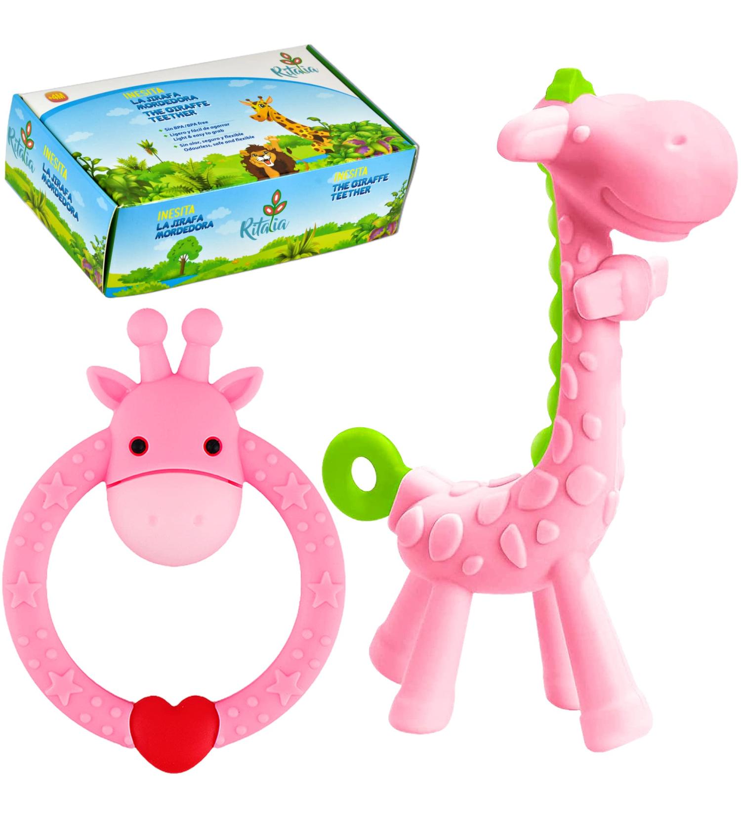 Ritalia Cooling Teething Ring for Babies - Natural Pink Teething Relief for Toddlers - Buy Online on GoSupps.com