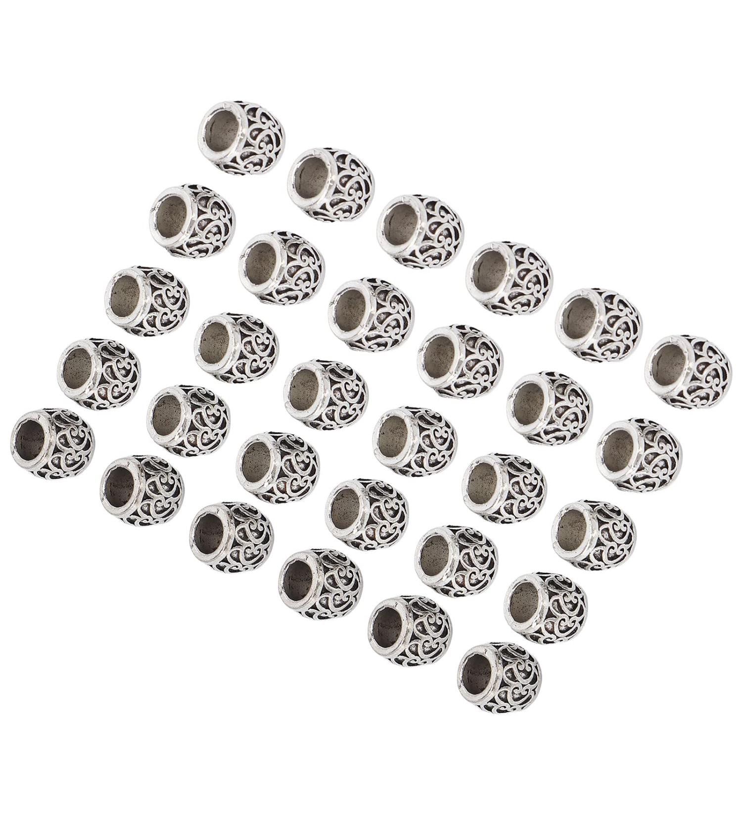 Hair Braiding Beads | 30 Alloy Vintage Beard Beads for Women | Exquisite Daily Use Accessories - Buy Online on GoSupps.com