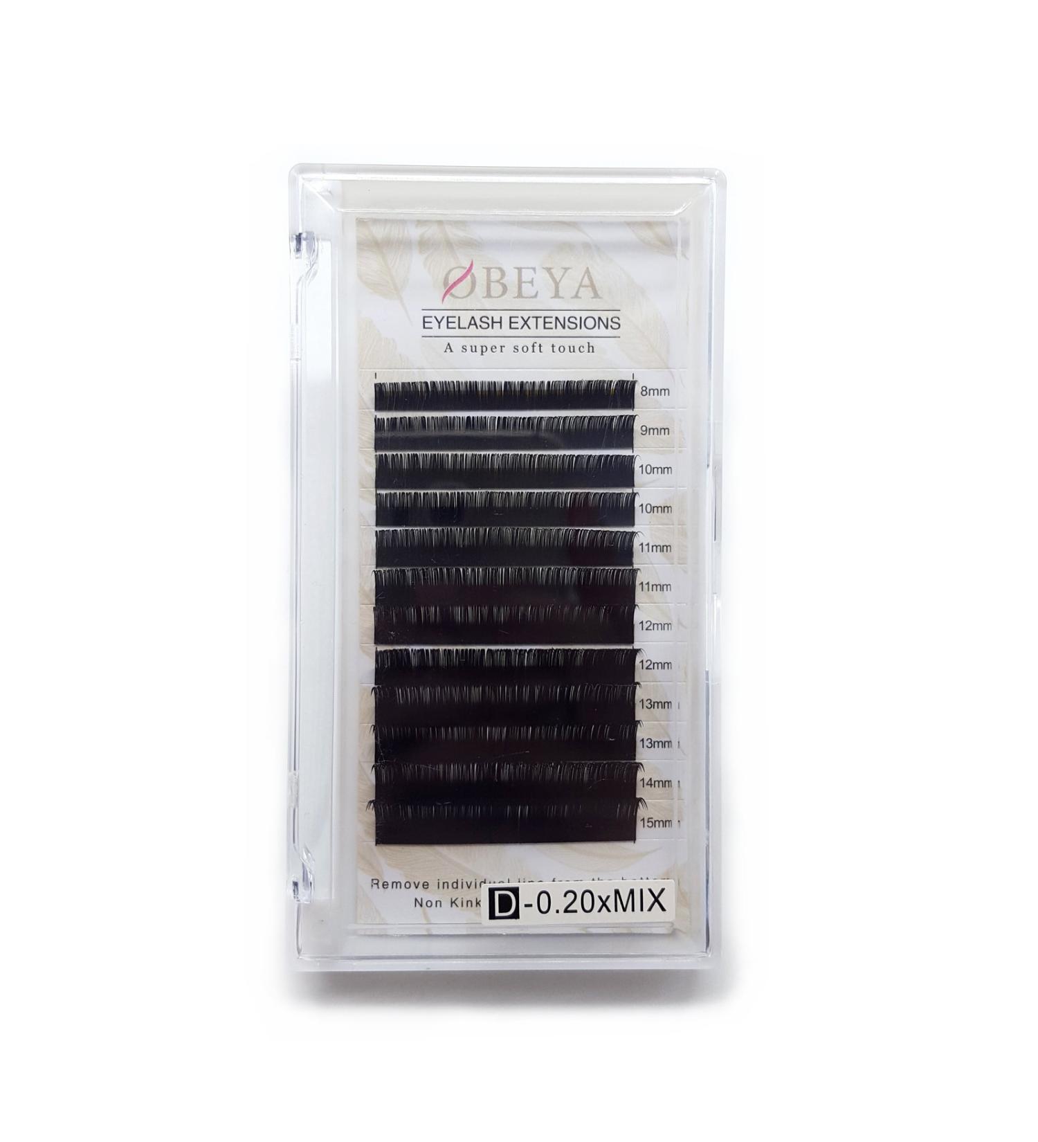 Obeya Individual Eyelash Extensions 0.20mm D Curl - 8-15mm Mixed Length False Eyelashes for Volume Lashes - Buy Online on GoSupps.com
