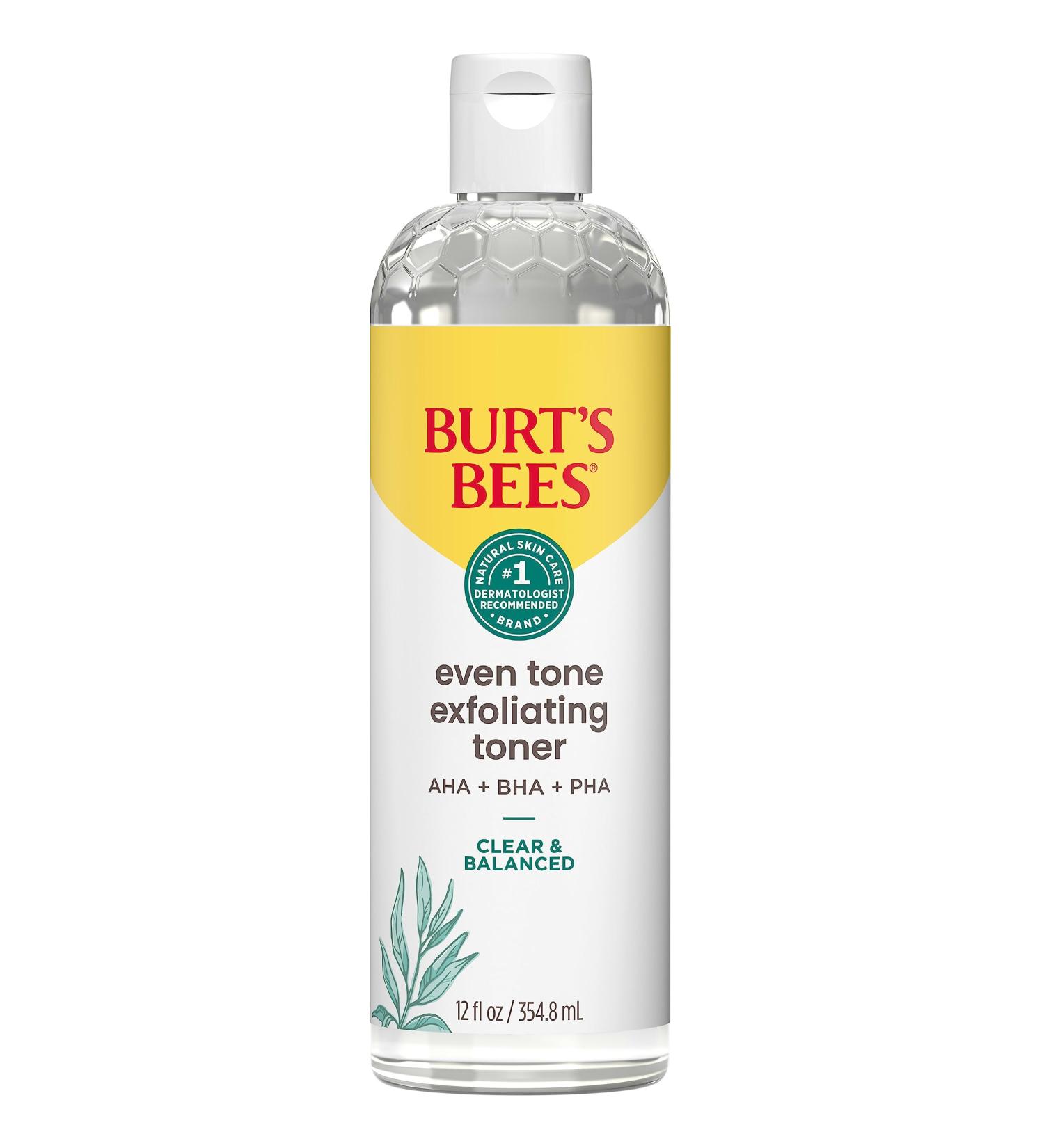 Burt's Bees Clear & Balanced Even Tone Liquid Face Exfoliator - Gentle Pore Reducing & Uneven Pigmentation Solution - 12 Oz | International Shipping Available - Buy Online on GoSupps.com