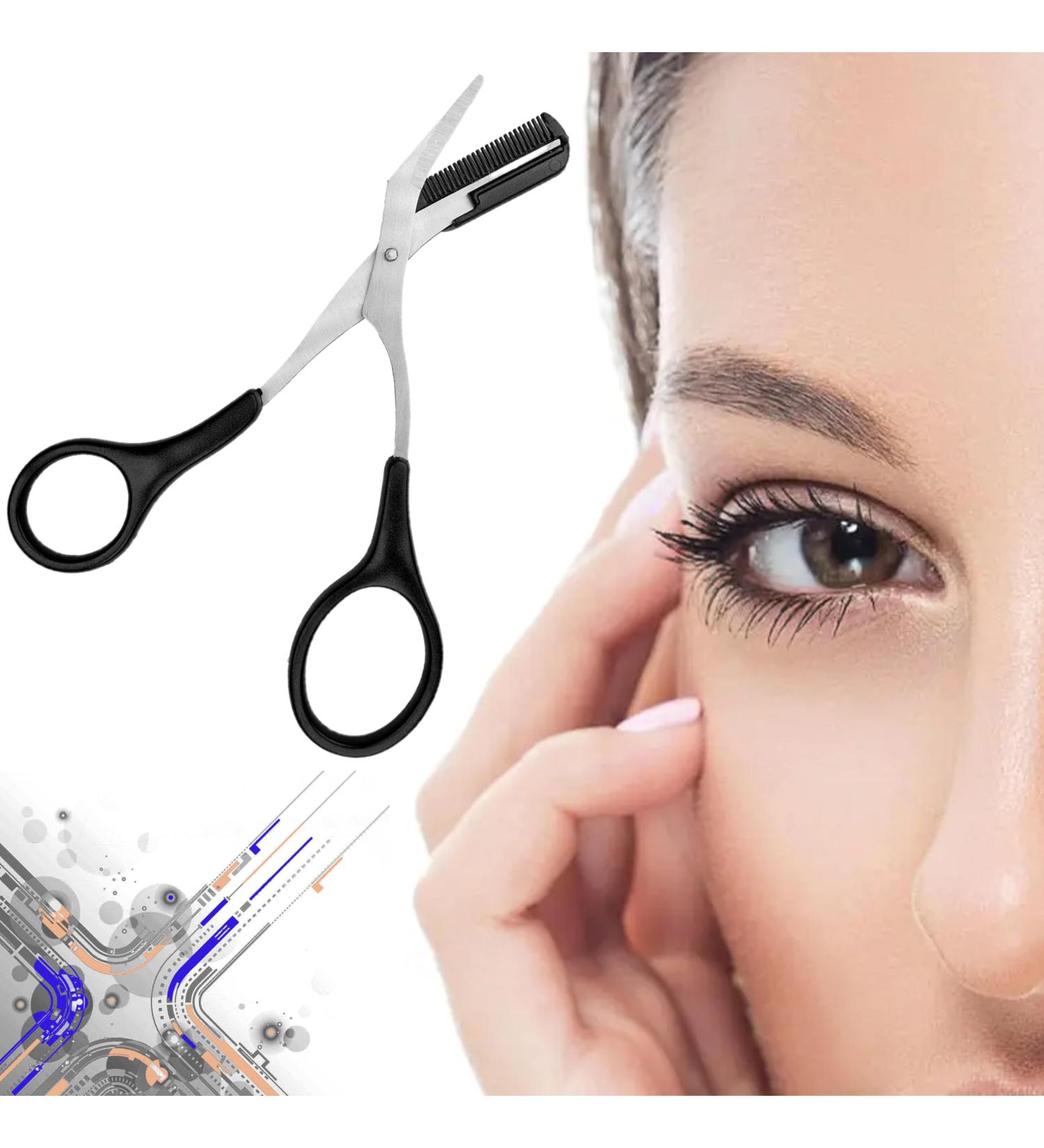 Precision Eyebrow Scissors with Professional Removable Anti-Slip Comb - Shape and Trim Your Eyebrows Precisely. - Buy Online on GoSupps.com