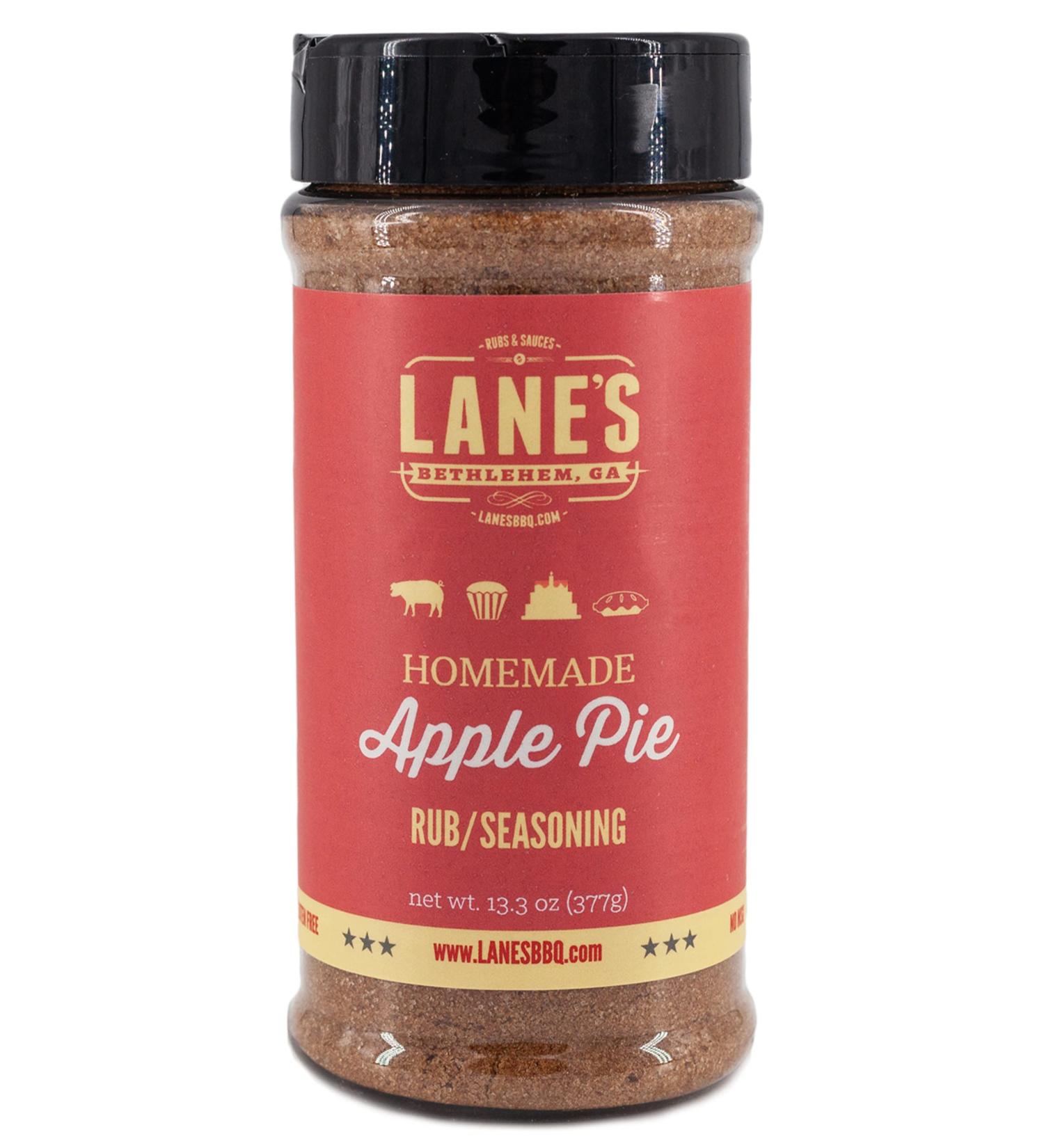 Lane's BBQ Homemade Apple Pie Seasoning | All Natural Dessert Seasoning for Apple Pie, Cookies, Ice Cream, Popcorn and more | Gluten-Free | No Preservatives | Handcrafted in the USA | 13.3 oz 13.3 Ounce (Pack of 1)