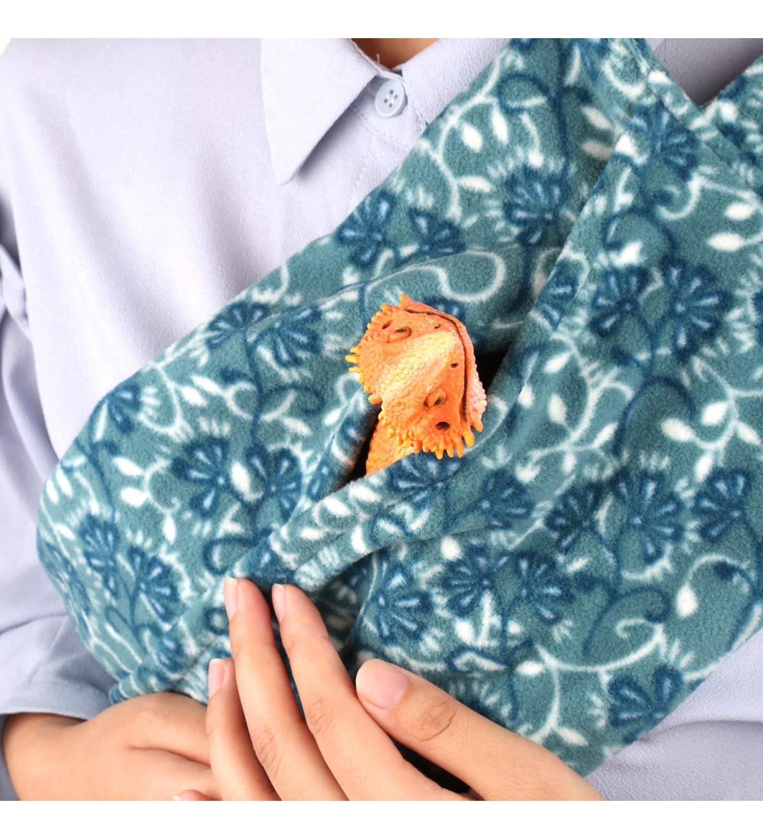 YUYUSO Adjustable Reptile Sling for Bearded Dragons Lizards and Small Pets Reptile Carrier to Prevent Them Falling or Slipping from Your Body (Light Blue) - Buy Online on GoSupps.com