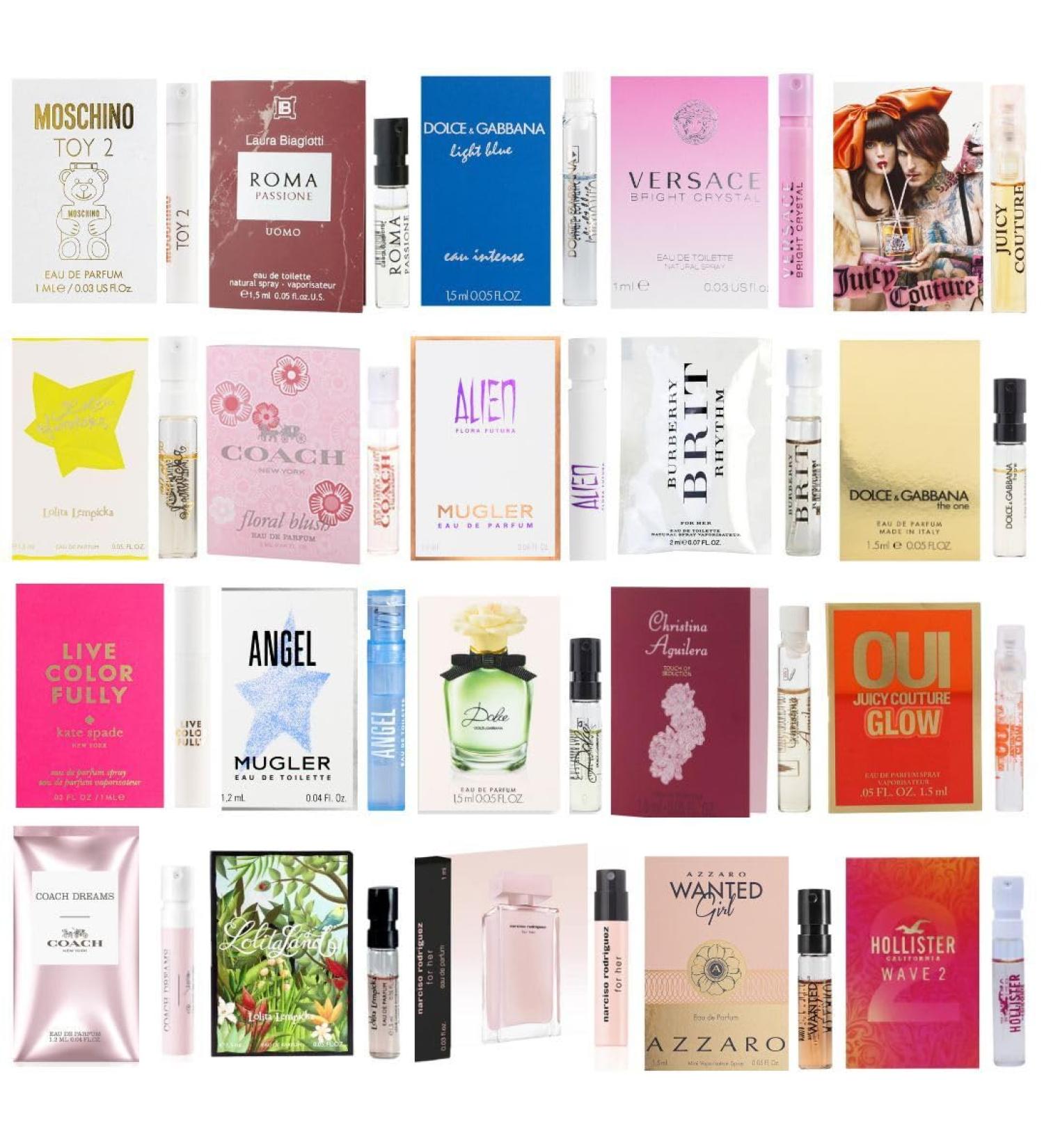 Perfume Sampler Set for Women - 8 Designer Fragrance Brands 0.05 Fl Oz (Pack of 8) - Buy Online on GoSupps.com