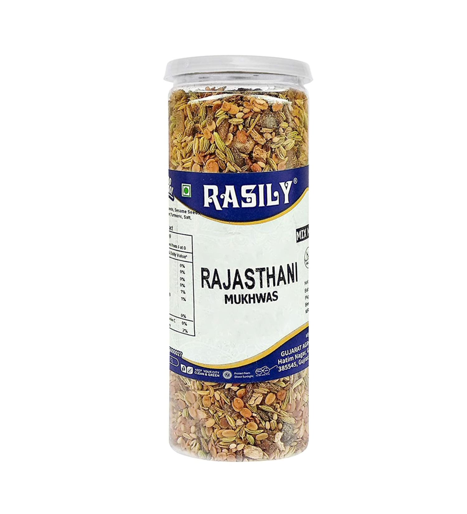 Rasily Rajasthani Mukhwas Mouth Freshener with Real Raw Mango Seed 180 gram_Packing May Vary