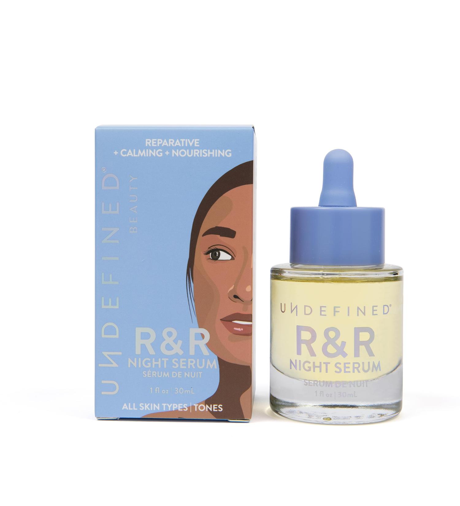 Undefined Beauty R&R Night Serum - OG Formula Face Oil with Bakuchiol & Squalane for Skin Repair & Nourishment - 1oz - Buy Online on GoSupps.com
