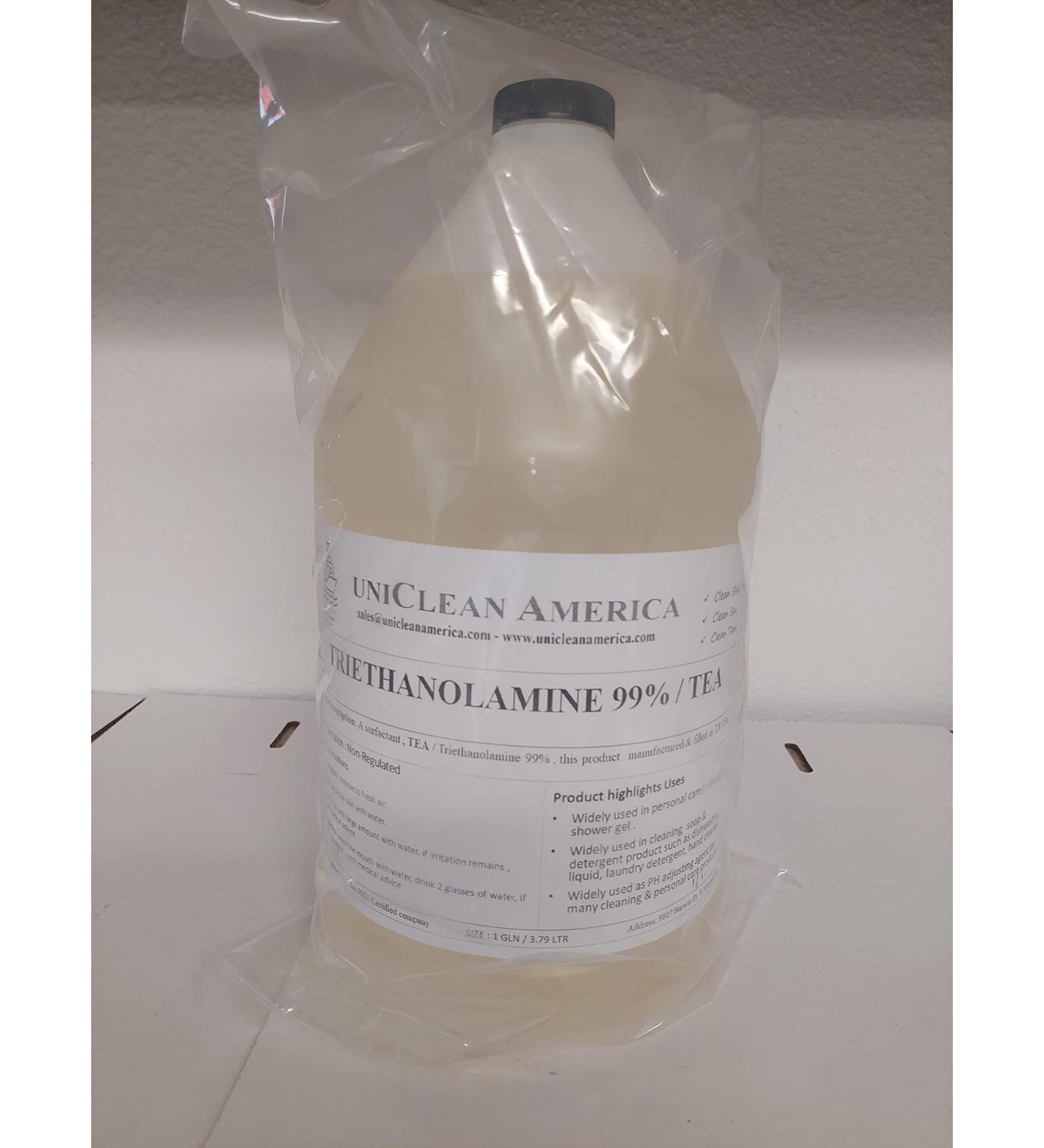Buy Triethanolamine 99.9% - USA Made 1 Gallon (128 fl oz) - Premium Quality for Global Shipping - Buy Online on GoSupps.com