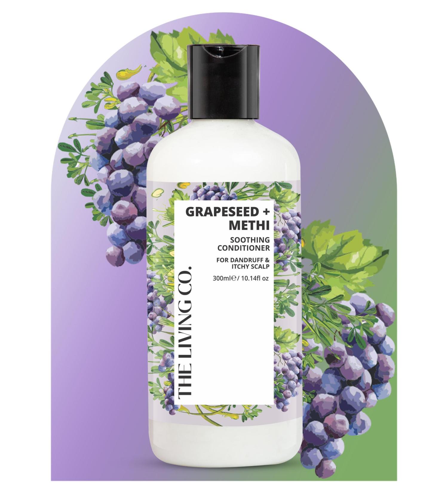 Soothing Conditioner for Dandruff & Itchy Scalp - Grapeseed & Methi 300ml | Buy Internationally - Buy Online on GoSupps.com