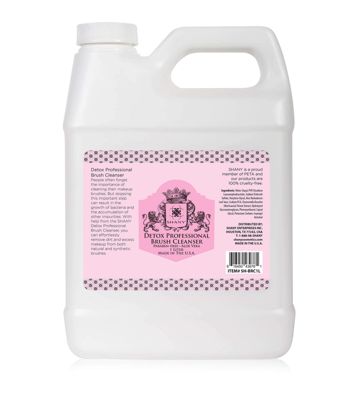 SHANY DETOX Makeup Brush & Sponge Shampoo | Paraben Free Vegan Cruelty Free | Instant Dry Brush Cleanser - 1L - International Shipping Available - Buy Online on GoSupps.com