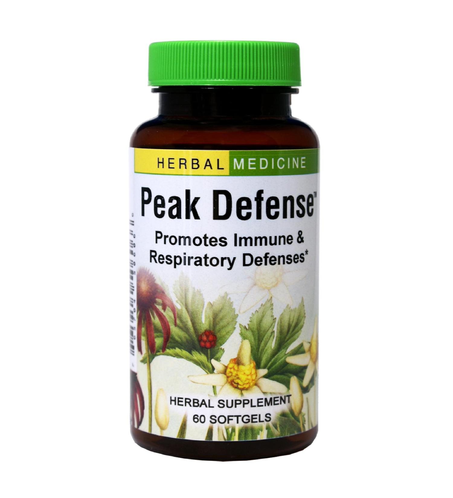 Herbs Etc. Peak Defense - Support a Healthy Respiratory System - Herbal Supplement to Support Immune Health - Vitality Support Supplement for Adults - Gluten-Free - 60 Softgels (60 Servings) - Buy Online on GoSupps.com