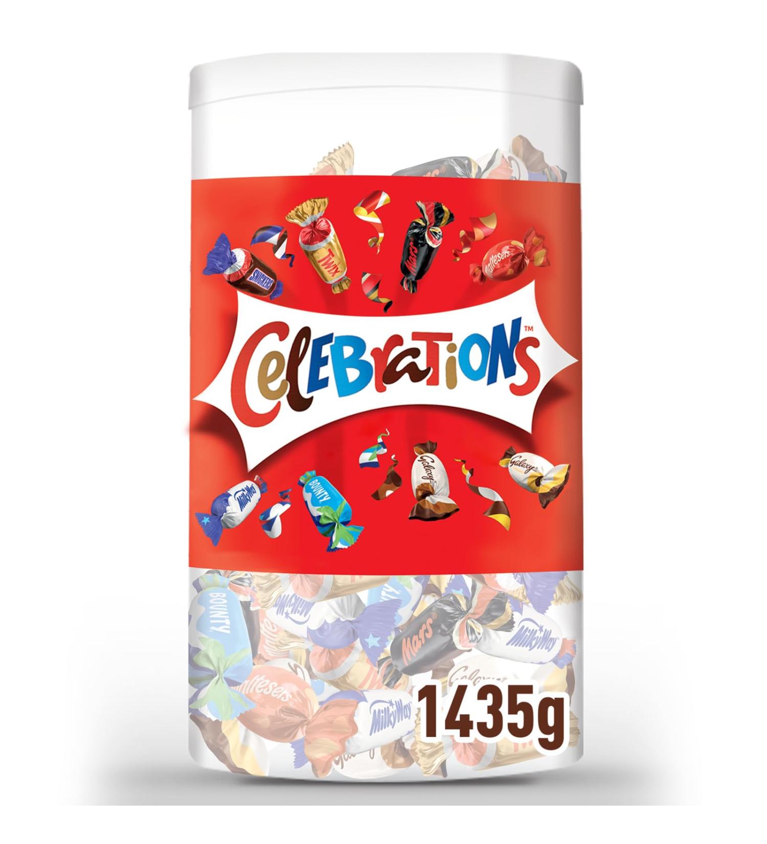 Celebrations Blister Box - Mini Chocolate Bar Mix | Large 1.4kg Pack | Perfect Party Gift | 160 Chocolates - Buy Online on GoSupps.com