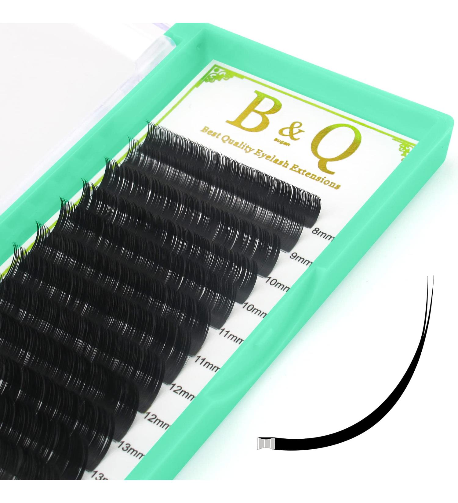 Flat Lashes 0.15 0.20 - C CC D DD Curl Ellipse Extensions | Mattwarz 8-15 Mix (13mm) - Premium Eyelash Extensions - International Shipping - Buy Online on GoSupps.com