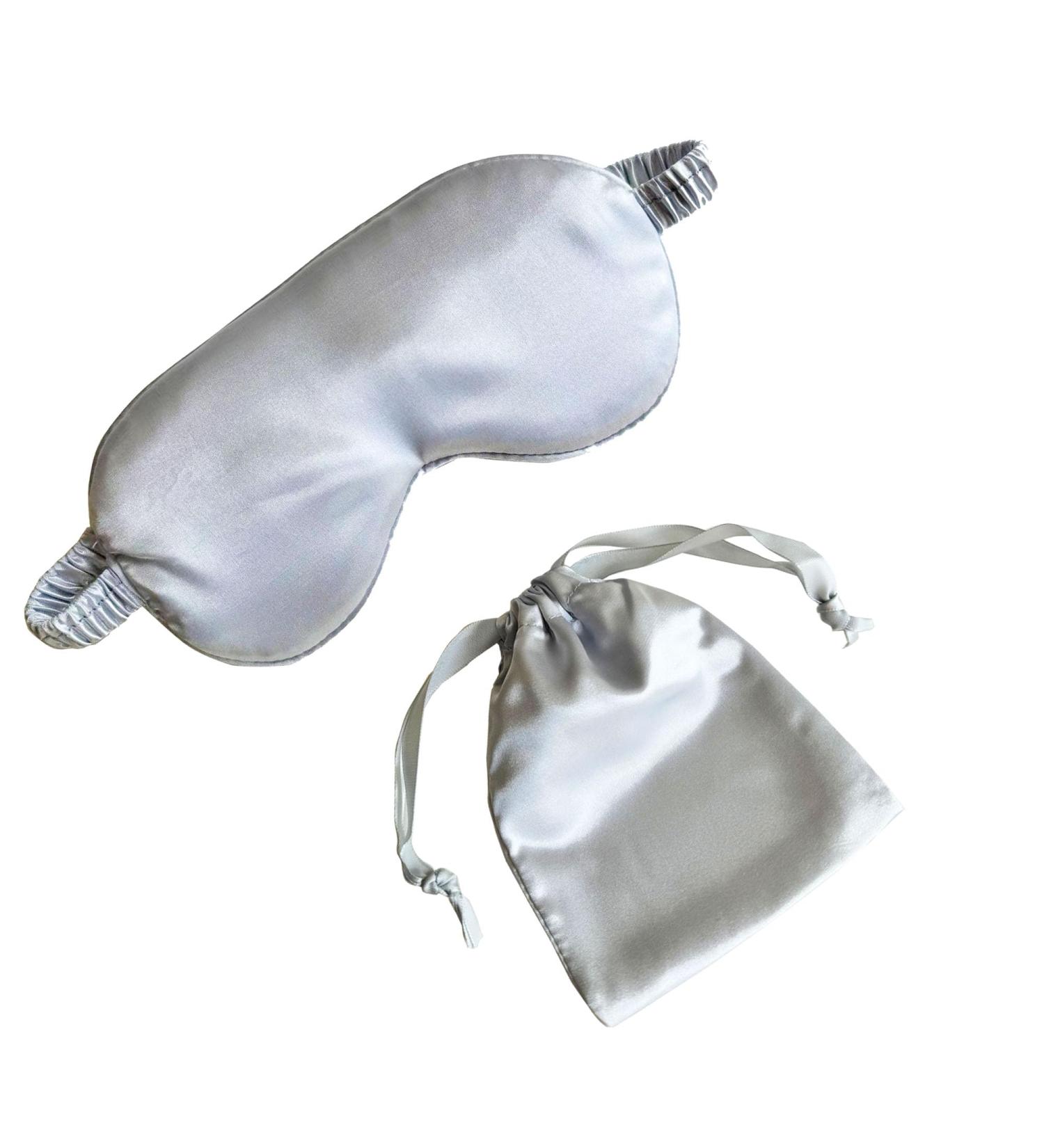 Premium Silk Eye Sleep Mask - Luxurious Satin Eye Cover for Restful Sleep | Includes Silvery Storage Bag - Buy Online on GoSupps.com