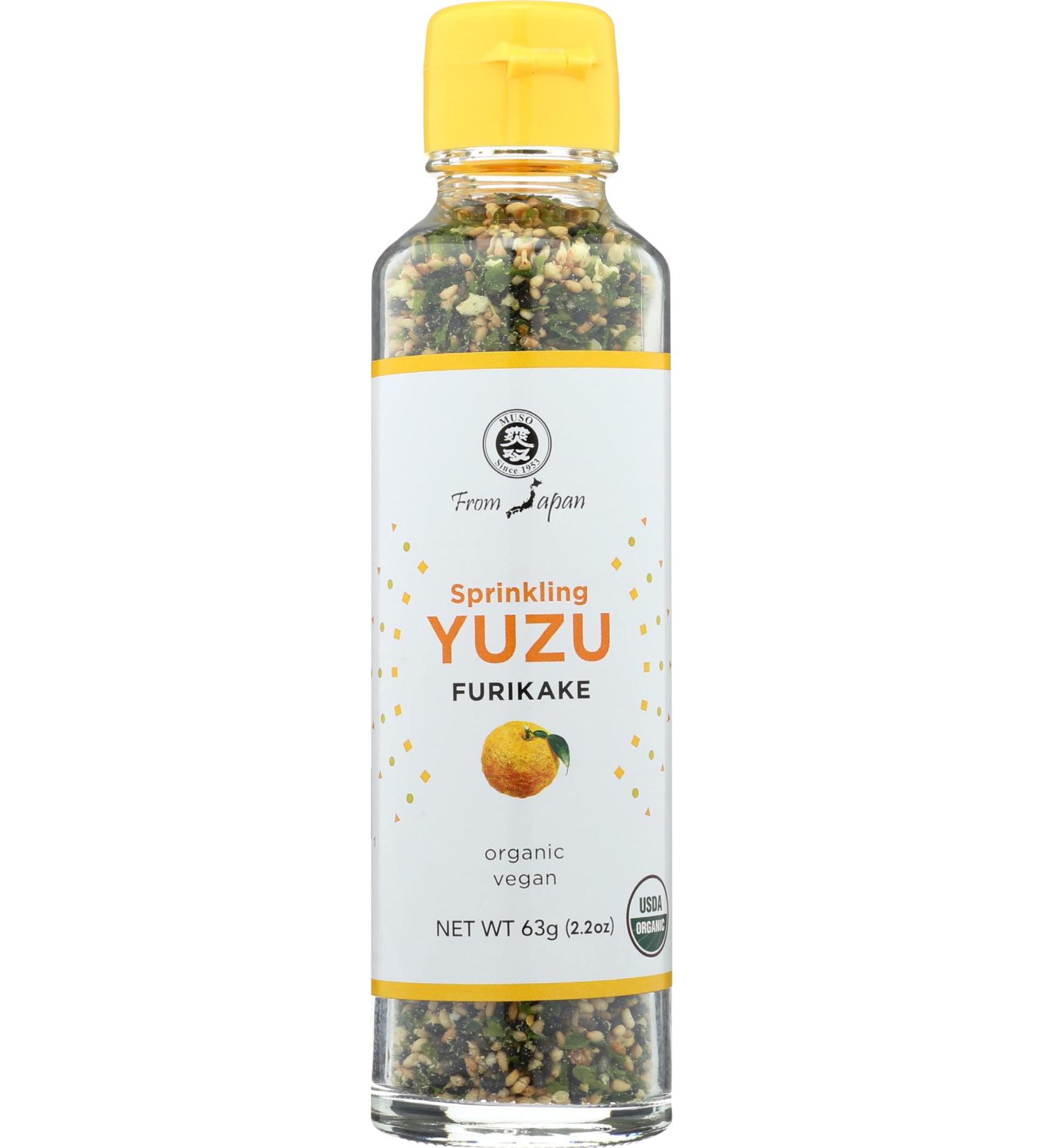 Muso Organic Yuzu Furikake Sprinkles 2.2 oz - Authentic Japanese Seasoning - Buy Online on GoSupps.com