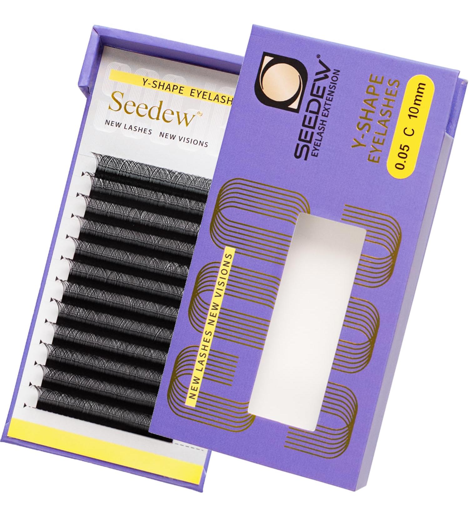 YY Lashes 0.05mm C/D Curl - 10/11/12mm Y Shape Eyelash Extensions | 2D 12 Rows Natural Soft Easy Application for Lash Artists - Salon Quality | International Shipping - Buy Online on GoSupps.com