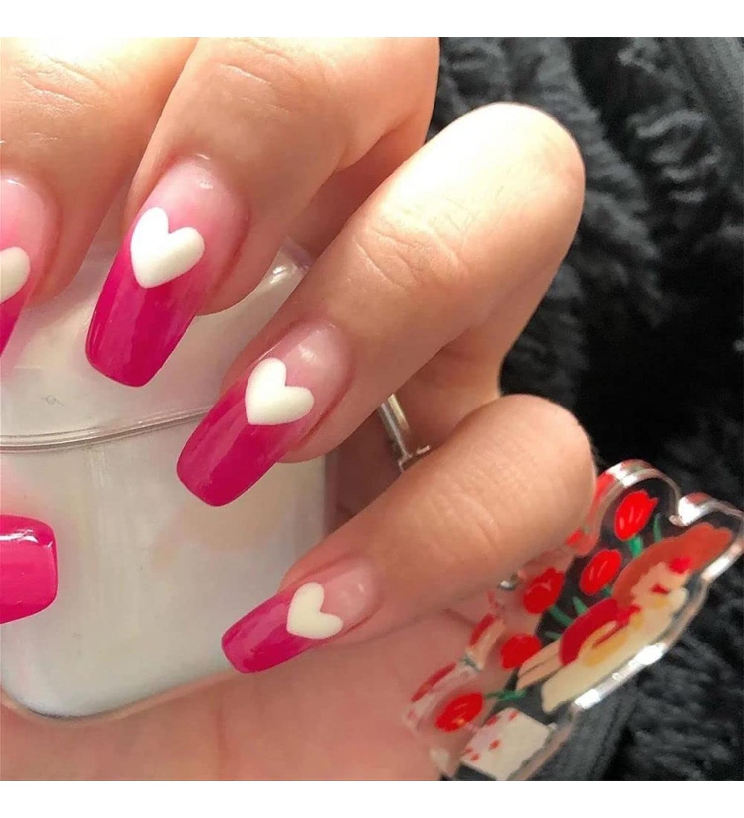 False Nails Press On Nails Fake Nails Artificial Full Cover Manicure Tool Nail Tips 24pcs/Box Artificial Finger Acrylic Nail Kit Manicure Kit for Women (Size : 07) (3) - Buy Online on GoSupps.com