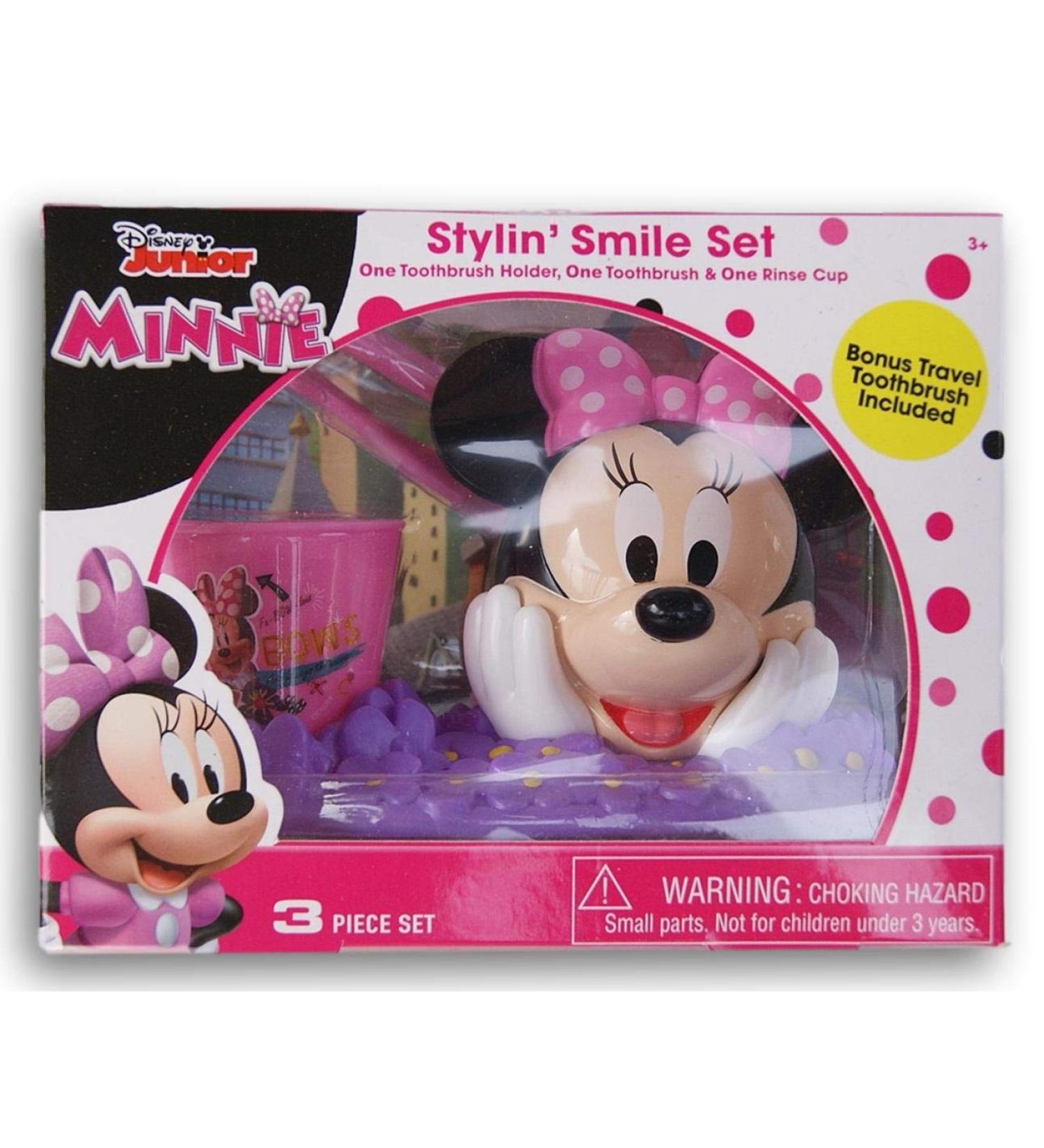 Minnie Mouse Stylin' Smile Set - Toothbrush Holder, Toothbrush & Rinse Cup