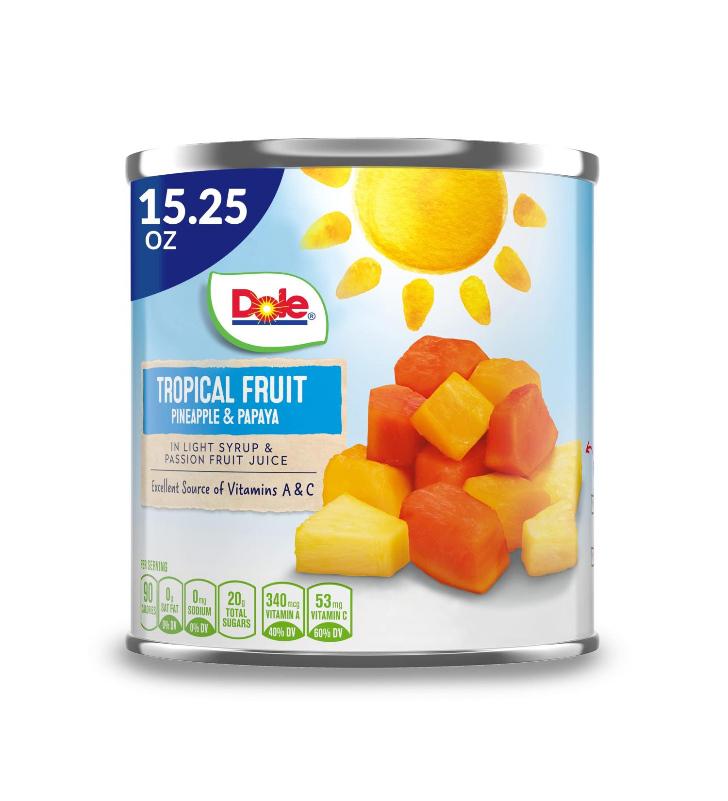 Dole Mixed Tropical Fruit - 15.25 Oz, Syrup Passion Fruit Blend - Buy Online on GoSupps.com