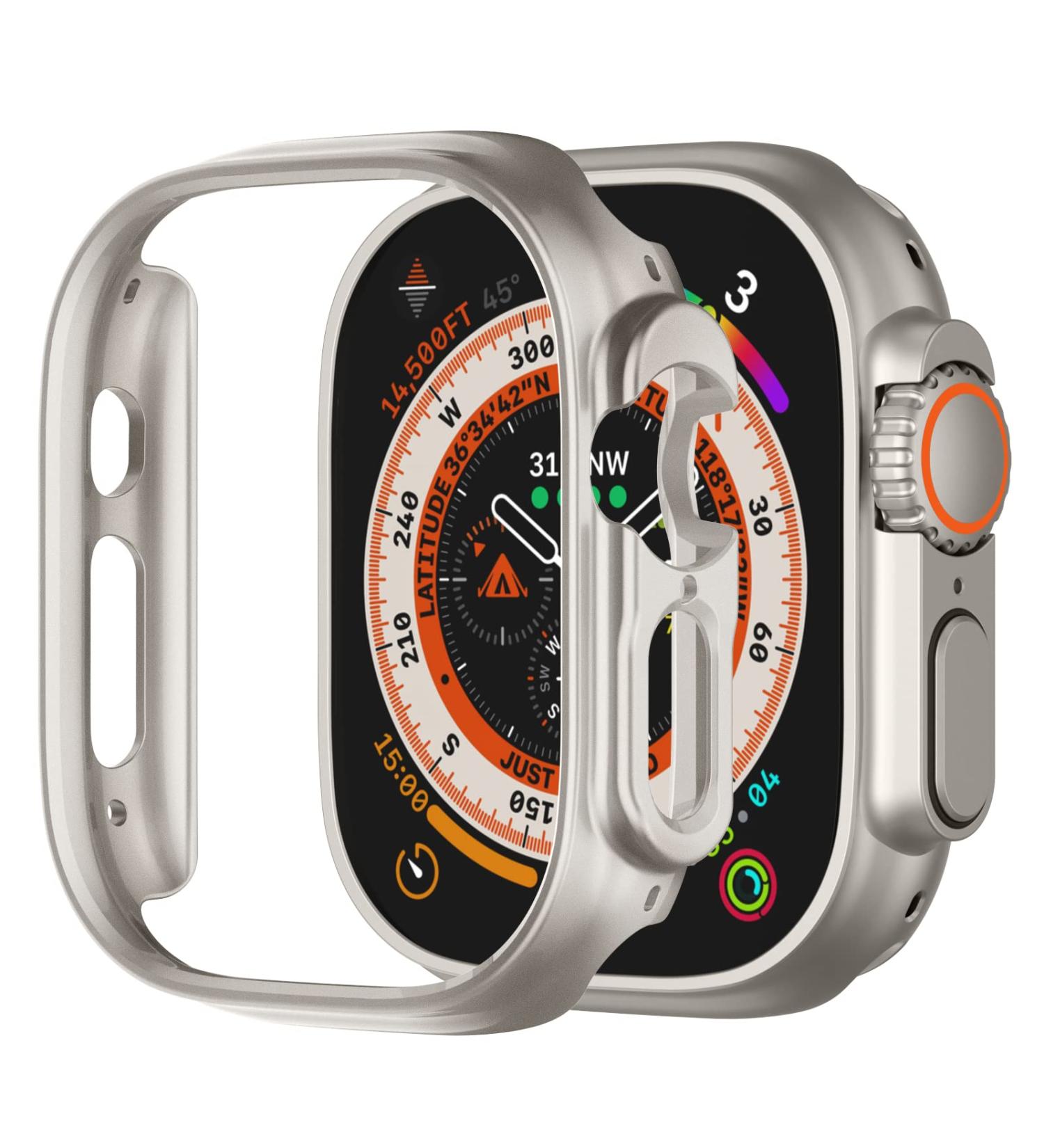 Recoppa Compatible for Apple Watch Ultra Case 49mm Shockproof Ultra-Thin Hard PC Bumper Case All-Around Edge Protective Cover Frame NO Screen Protector for iWatch Accessories Starlight 49mm Starlight - Buy Online on GoSupps.com