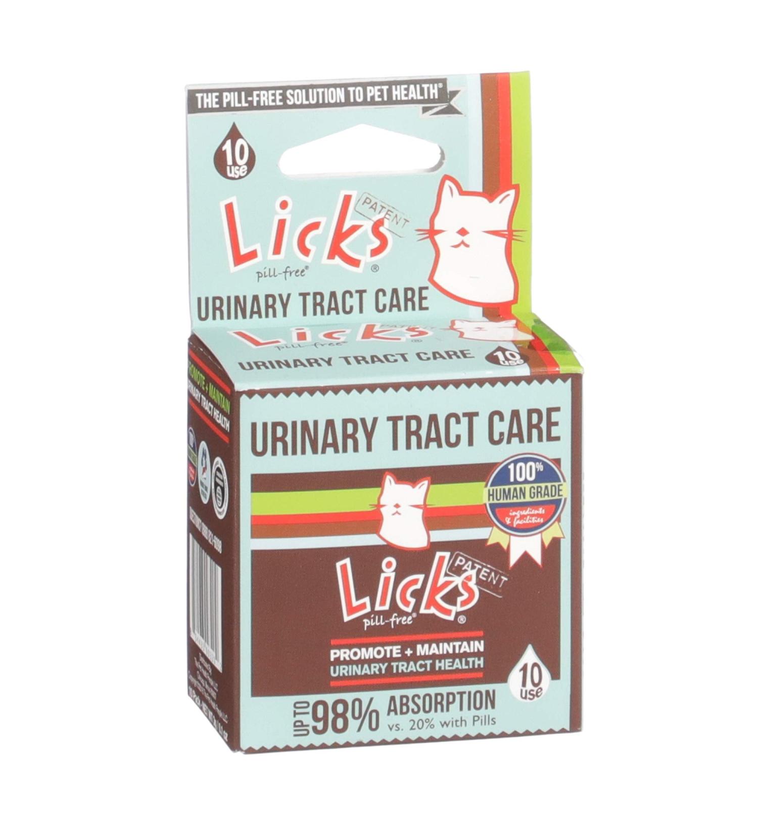 Licks Pill-Free Cat UTI Care Gel Packets - Omega 3 Fish Oil & L-Lysine Supplement - 10-use Pack for Urinary Tract Health - Buy Online on GoSupps.com