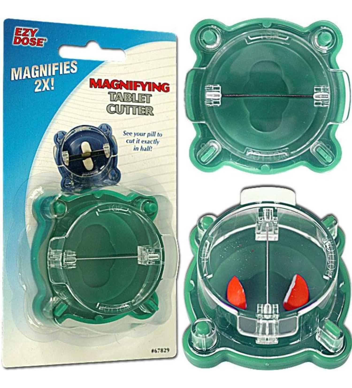 Ezy Dose Magnifying Pill Cutter - Green