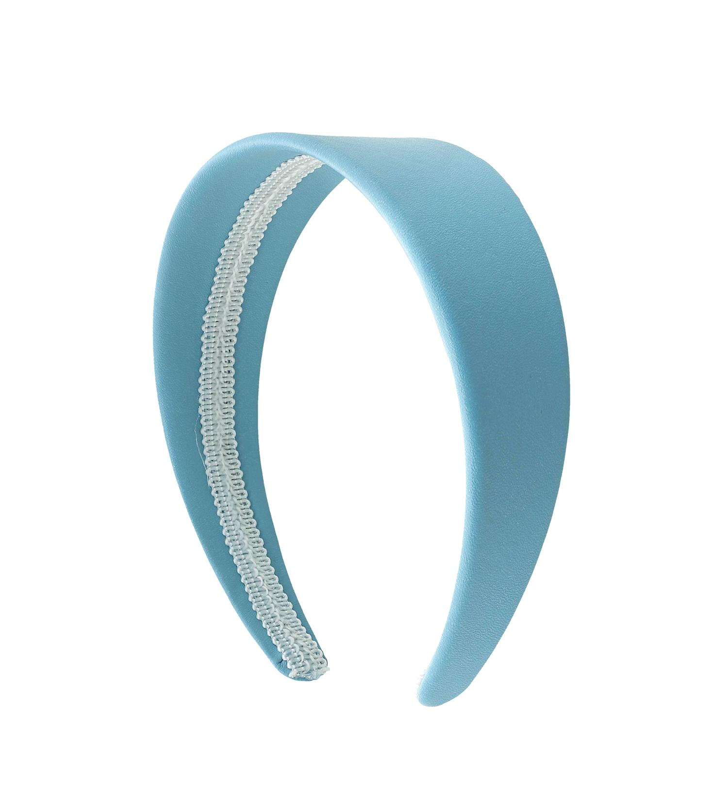 Motique Accessories 2 Inch Wide Light Blue Leather-Like Headband for Women and Girls - Buy Online on GoSupps.com