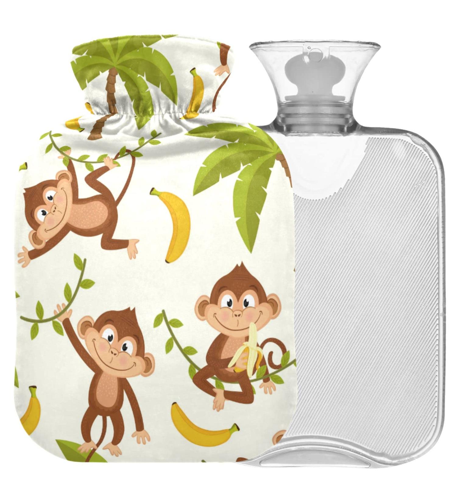 Naanle Monkey Palm Heat Bottle 2L - Transparent Hot Water Bottle for Bed Hand & Feet Warmer Pain Relief & Cold Therapy - Buy Online on GoSupps.com