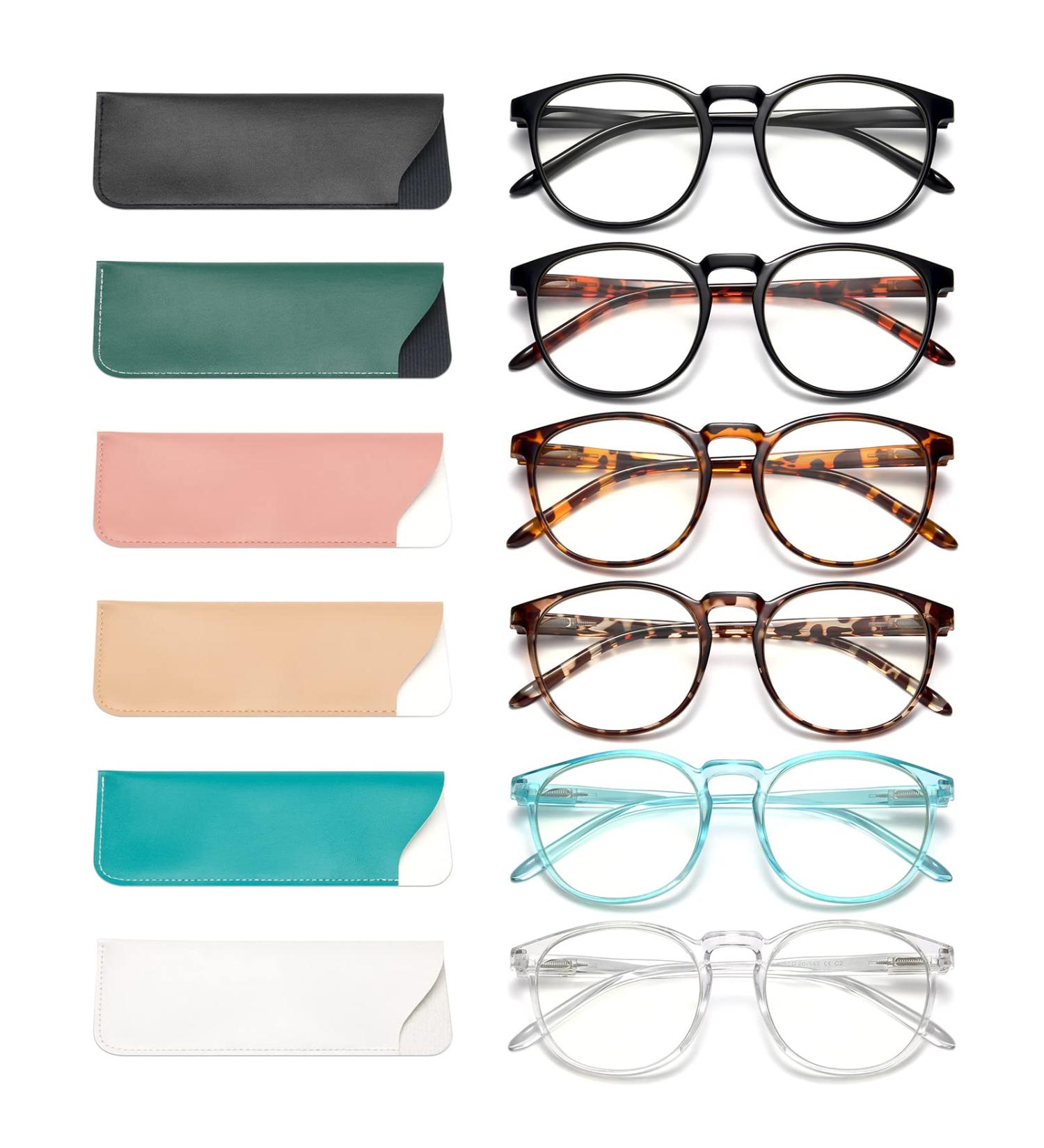 6-Pack Stylish Blue Light Blocking Reading Glasses for Women Men - Reduce Blurry Vision & Dry Eyes - Mix 01 (2.50) - Buy Online on GoSupps.com